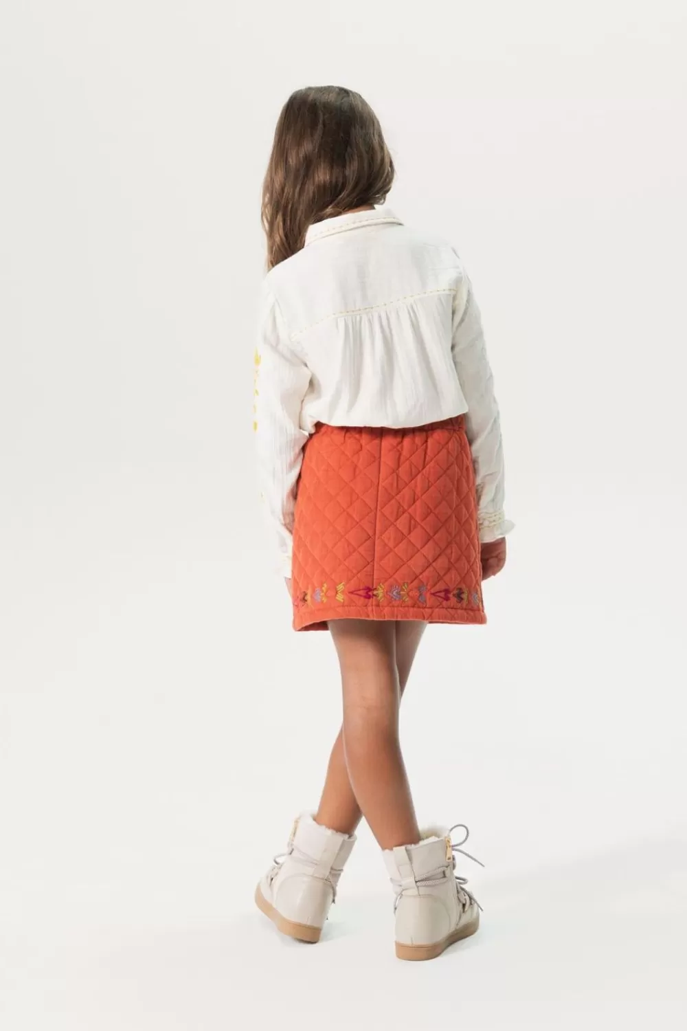 Kids Sissy-Boy Rokken>Donkeroranje Padded Corduroy Rok