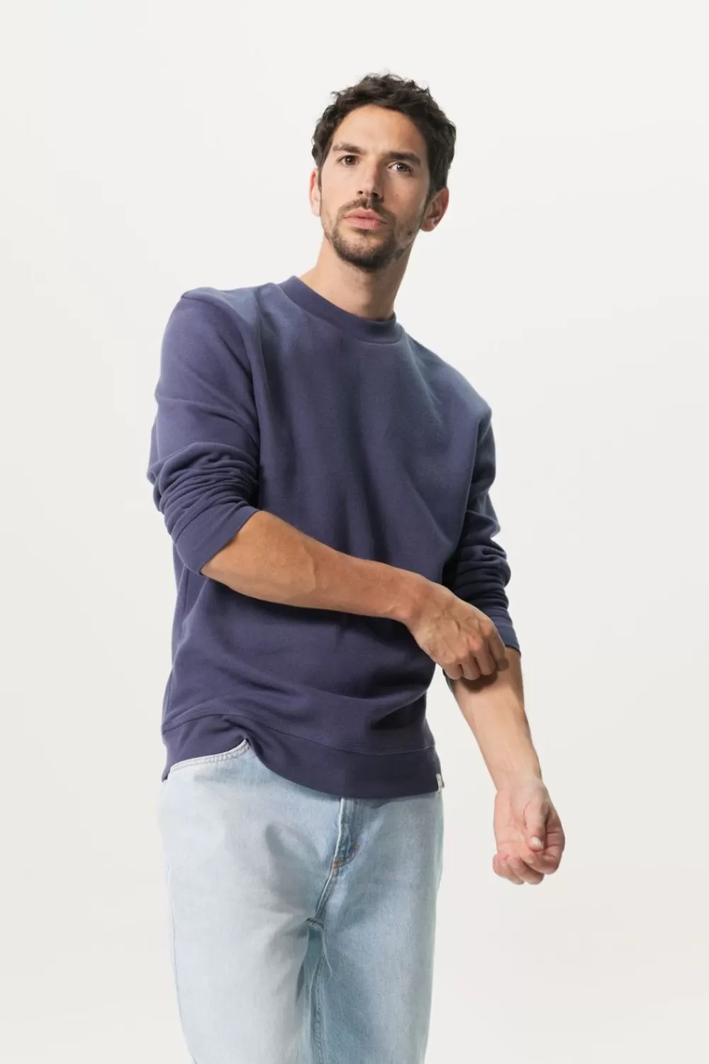 Heren Sissy-Boy Truien En Vesten>Donkerpaarse Relaxed Fit Sweater