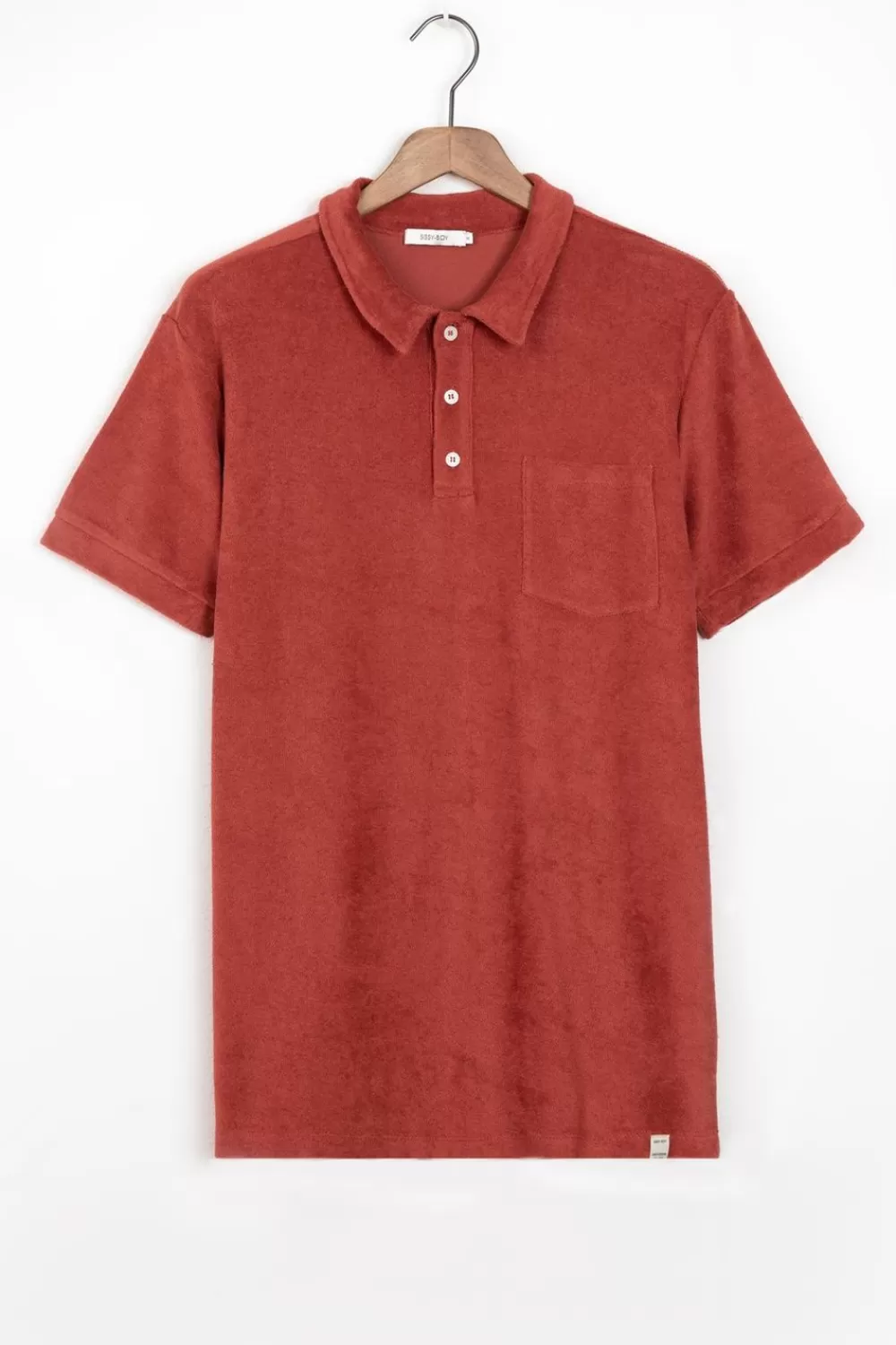 Heren Sissy-Boy T-Shirts>Donkerrode Badstof Polo