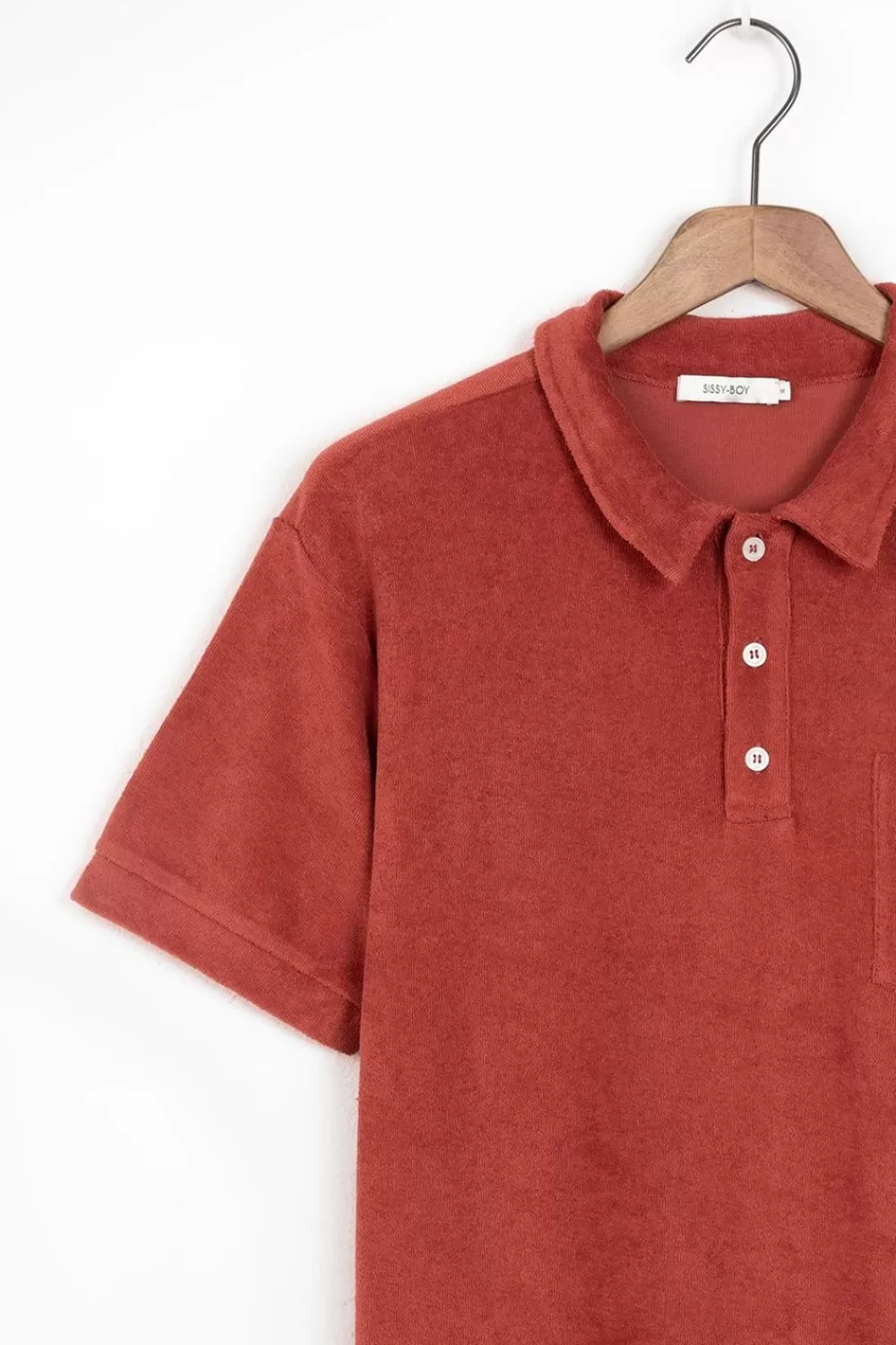 Heren Sissy-Boy T-Shirts>Donkerrode Badstof Polo