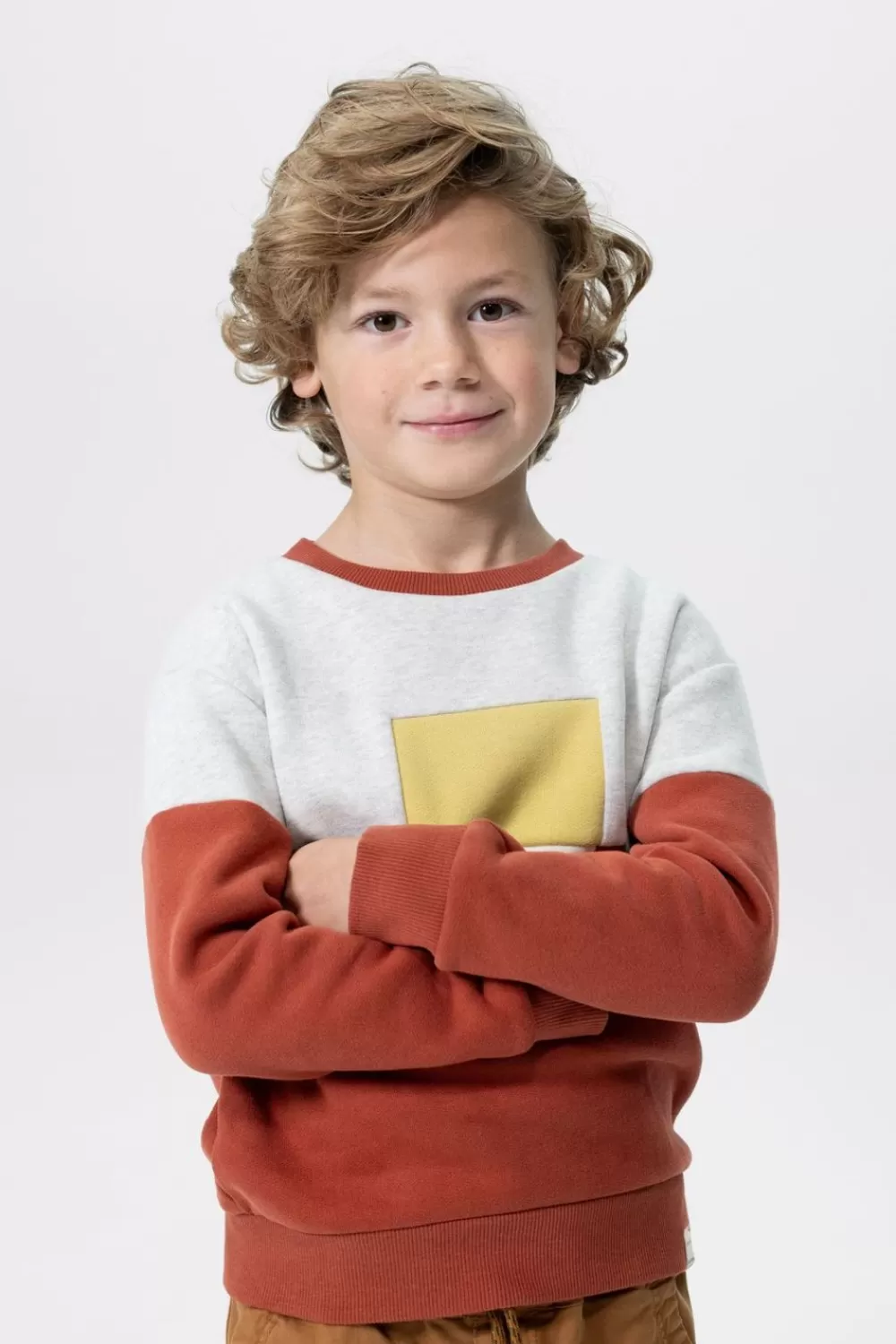 Kids Sissy-Boy Truien En Vesten>Donkerrode Colourblock Sweater