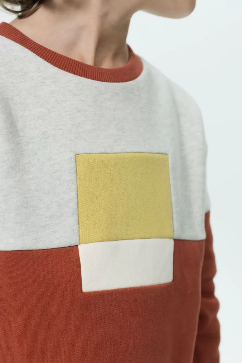 Kids Sissy-Boy Truien En Vesten>Donkerrode Colourblock Sweater