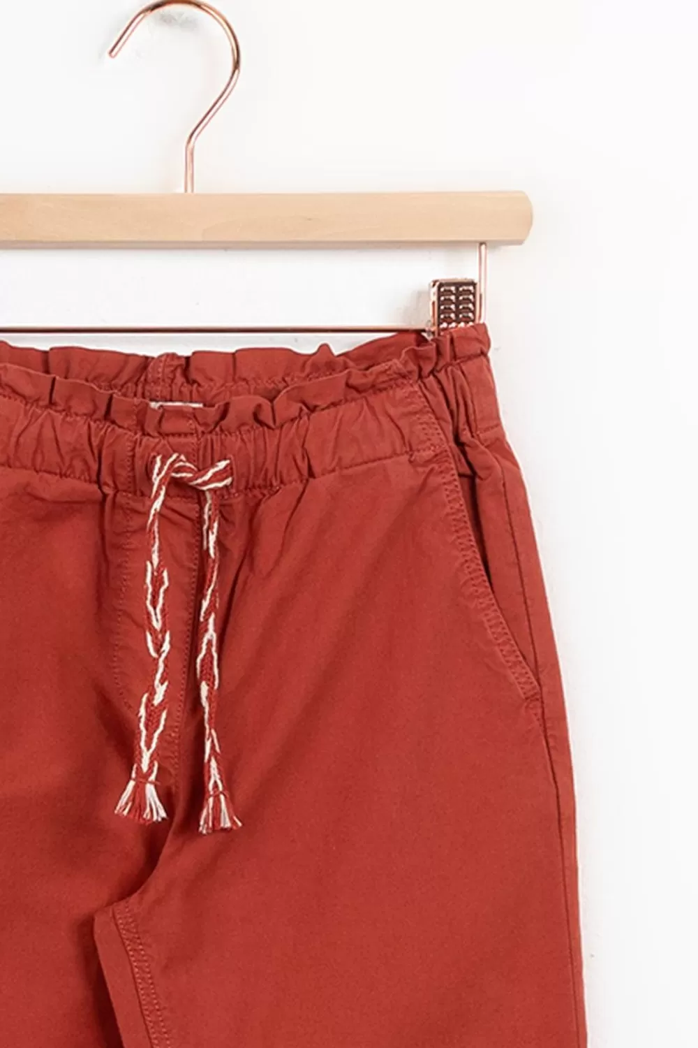 Kids Sissy-Boy Broeken>Donkerrode Pull On Broek Met Aantrekkoorden