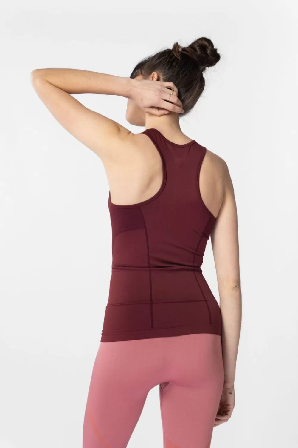 Dames Sissy-Boy Yoga>Donkerrode Seamless Tanktop