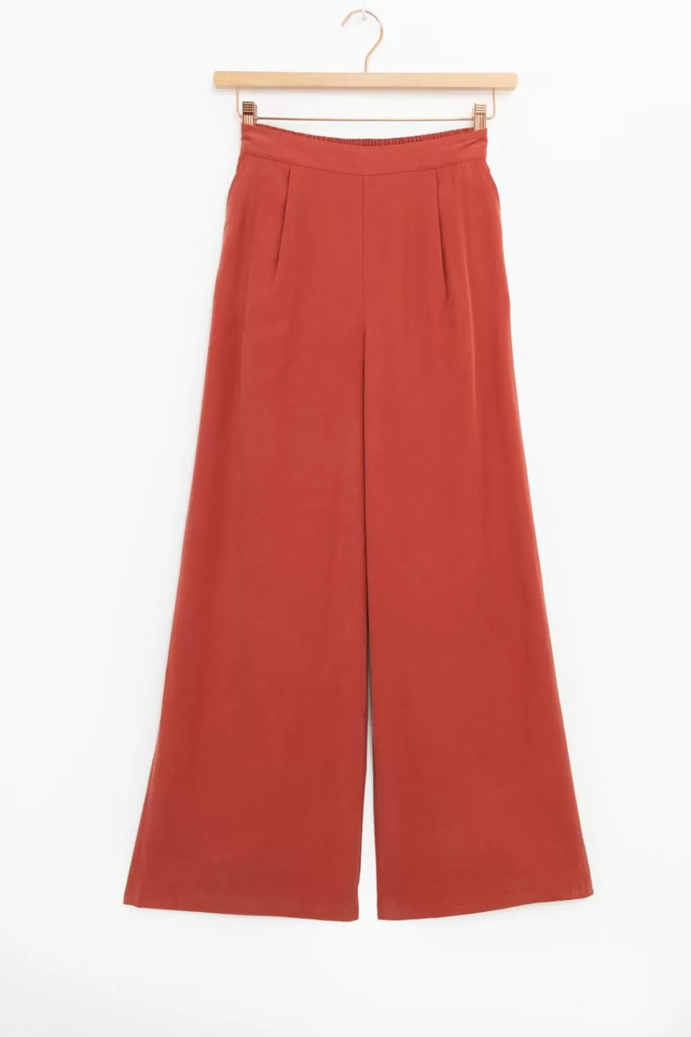 Dames Sissy-Boy Broeken>Donkerrode Wide Leg Pantalon