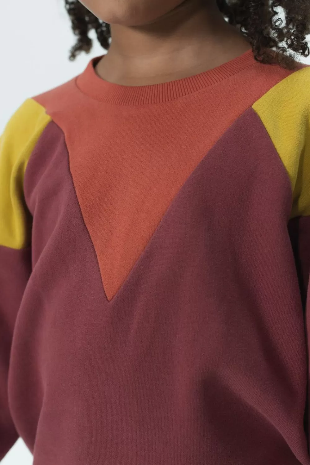 Kids Sissy-Boy Truien En Vesten>Donkerroze Colourblock Sweater