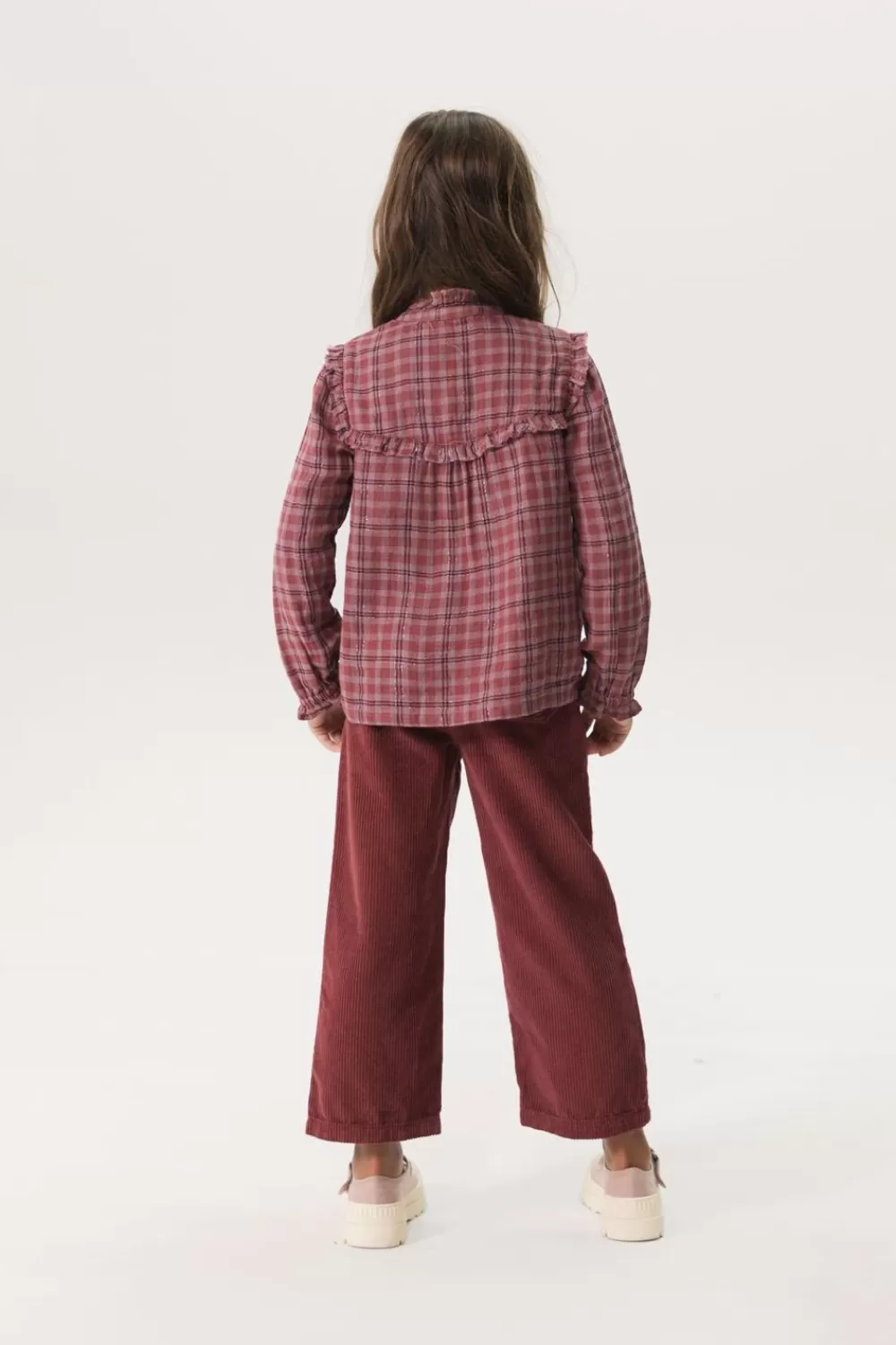 Kids Sissy-Boy Broeken>Donkerroze Corduroy Culotte Broek