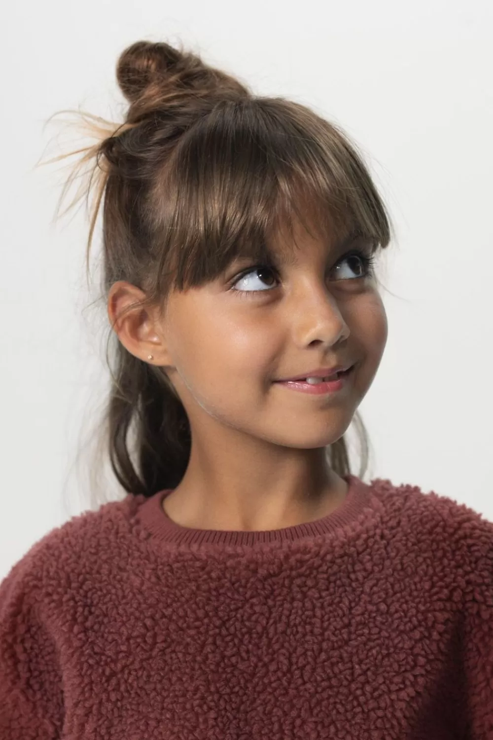 Kids Sissy-Boy Truien En Vesten>Donkerroze Teddy Sweater