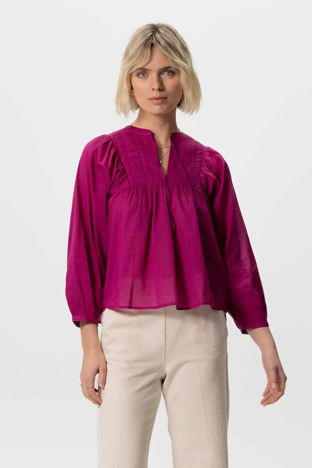 Dames Sissy-Boy Blouses>E A-Lijn Blouse Met Padded Details