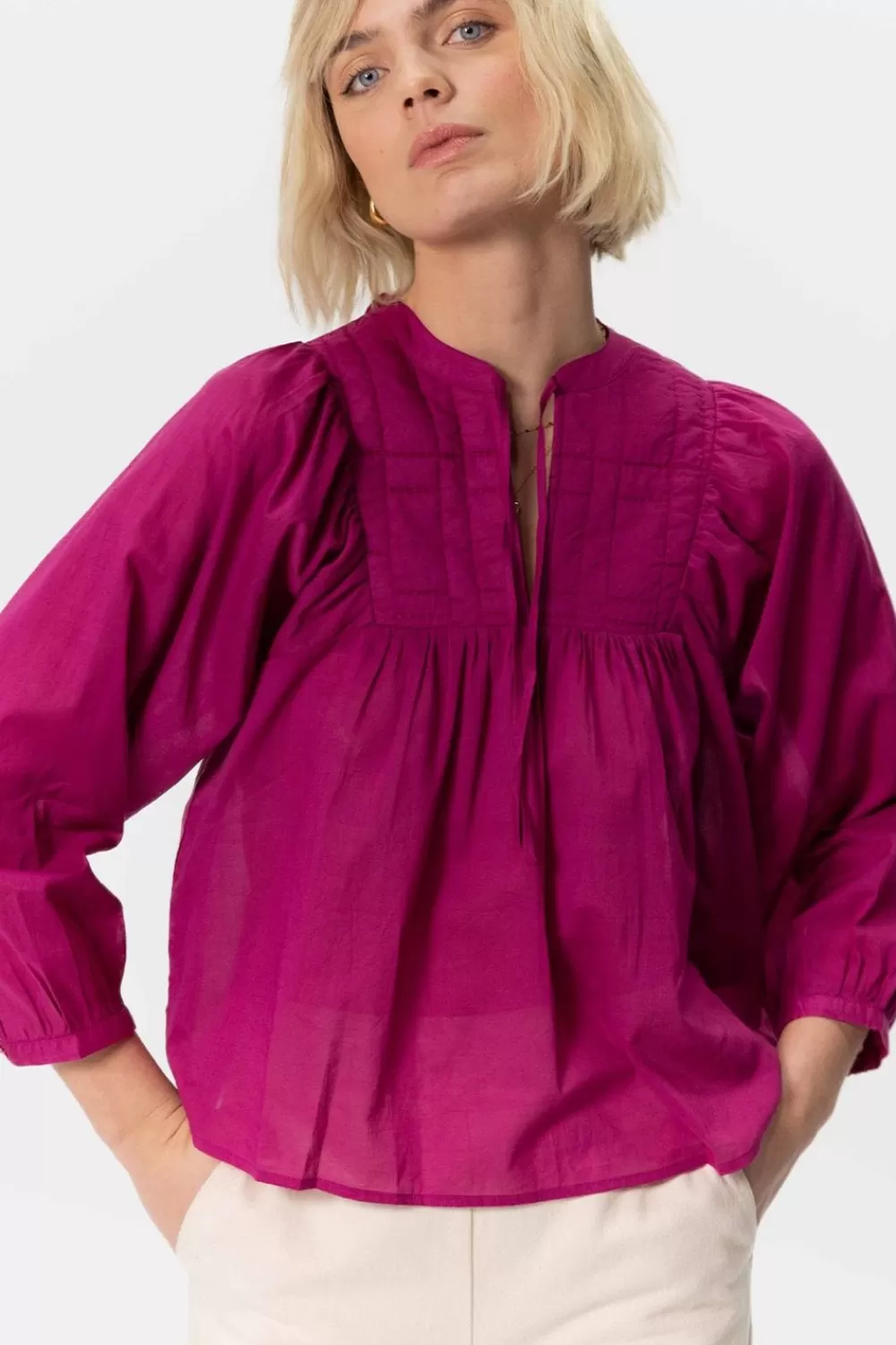 Dames Sissy-Boy Blouses>E A-Lijn Blouse Met Padded Details