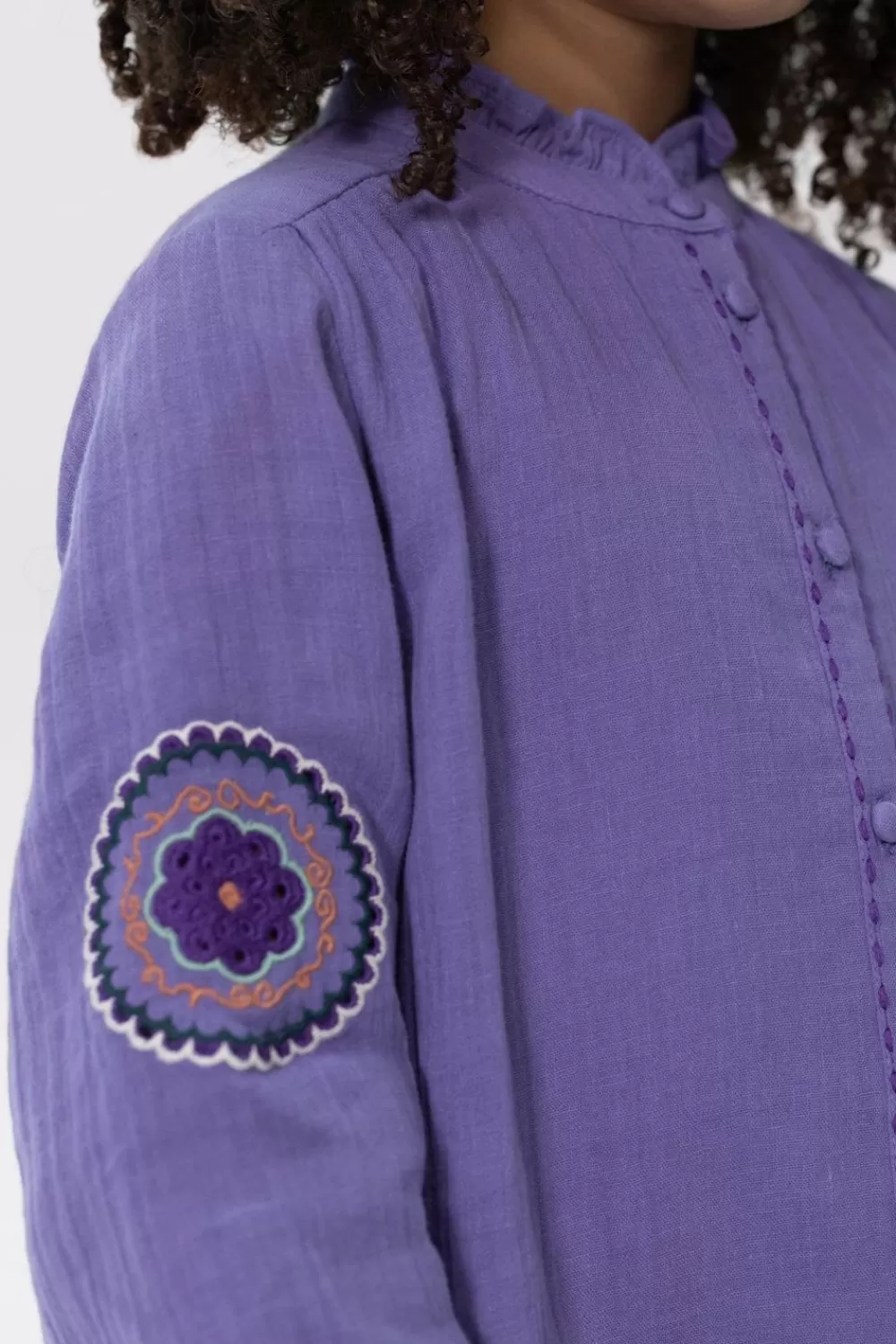 Kids Sissy-Boy Blouses>E Blouse Met Embroidery Details