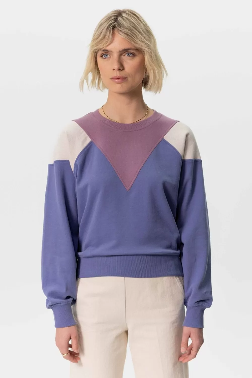 Dames Sissy-Boy Truien En Vesten>E Colourblock Sweater
