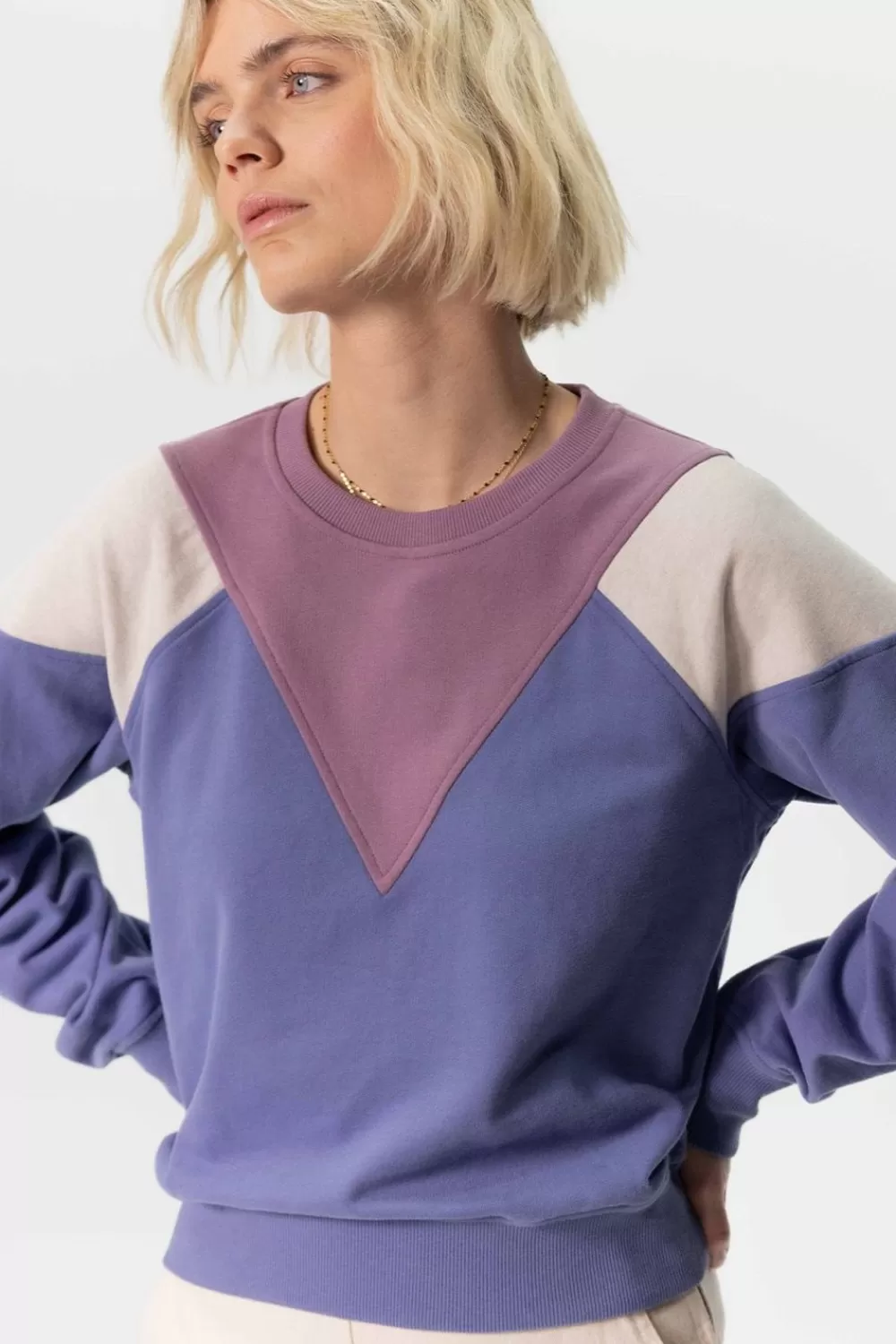 Dames Sissy-Boy Truien En Vesten>E Colourblock Sweater