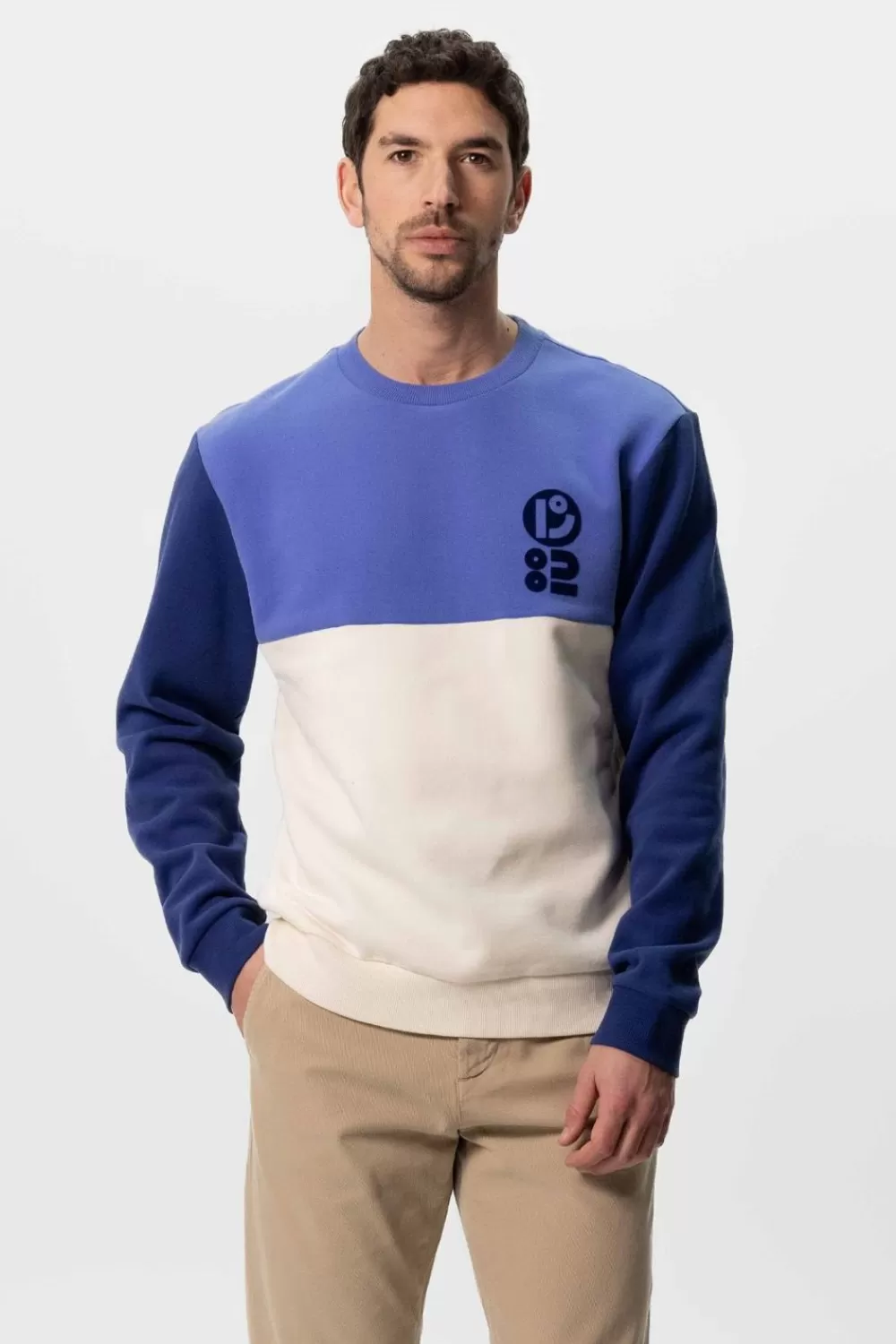 Heren Sissy-Boy Truien En Vesten>E Colourblock Sweater Met Artwork