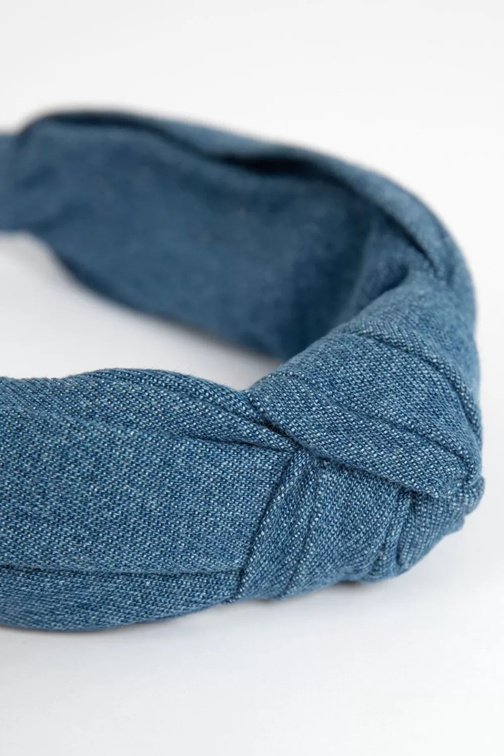 Dames Sissy-Boy Hoeden En Petten>E Denim Haarband Met Knoopdetail