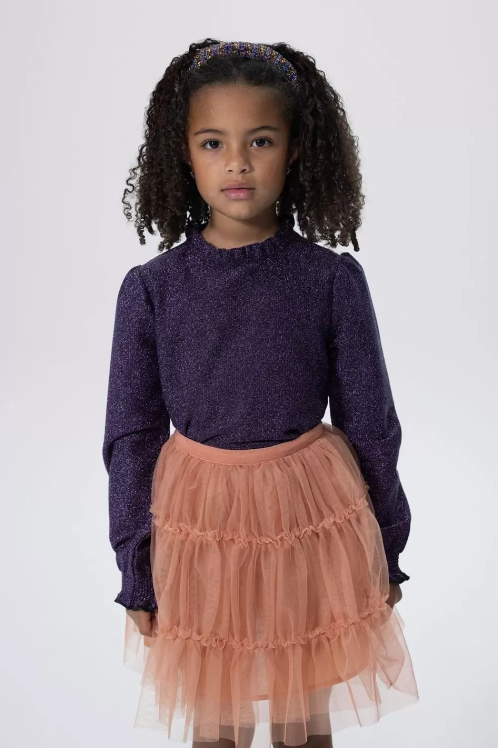 Kids Sissy-Boy T-Shirts En Tops>E Glitter Longsleeve Met Ruffles