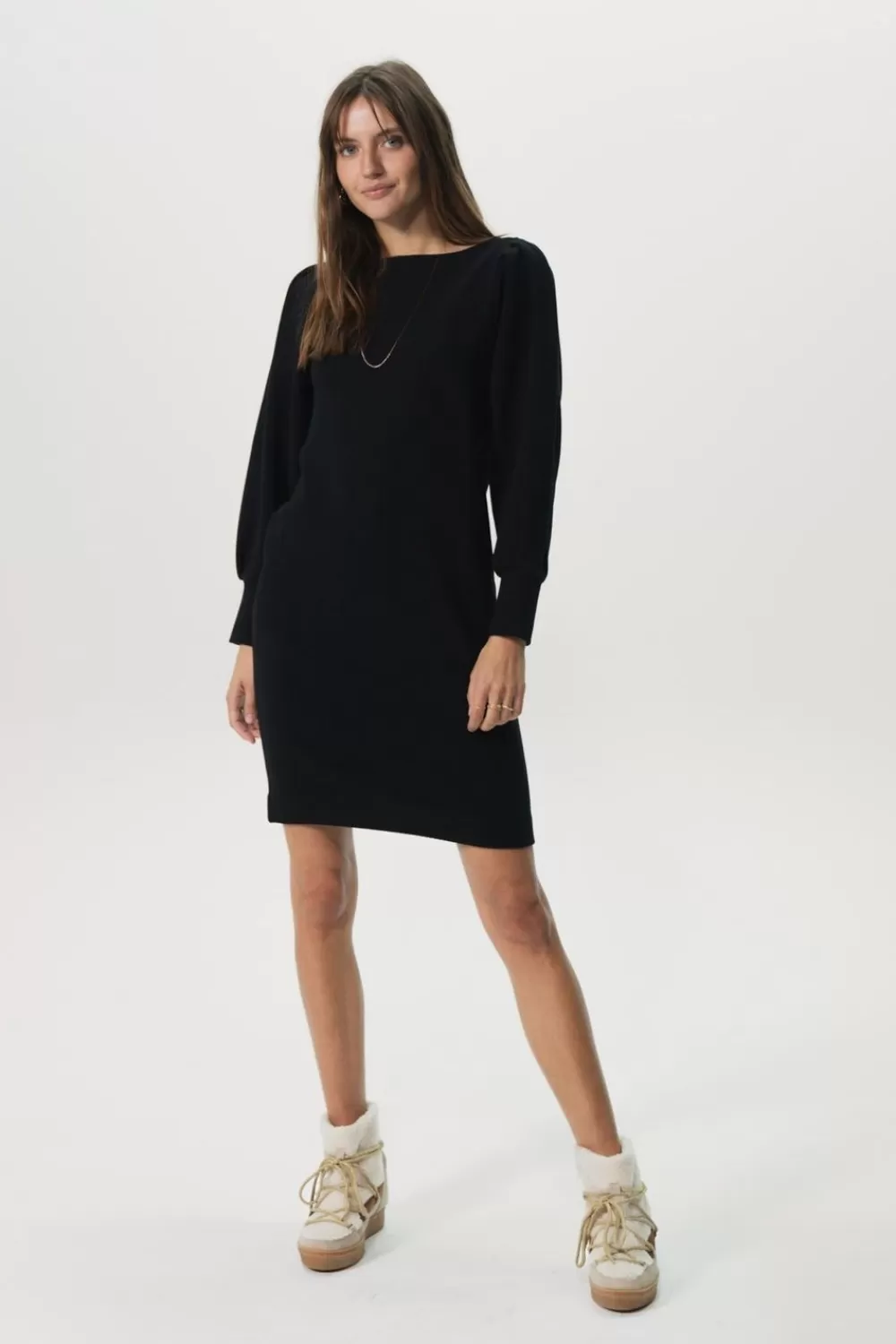 Dames Sissy-Boy Jurken>E Jersey Jurk Met Pofmouwen