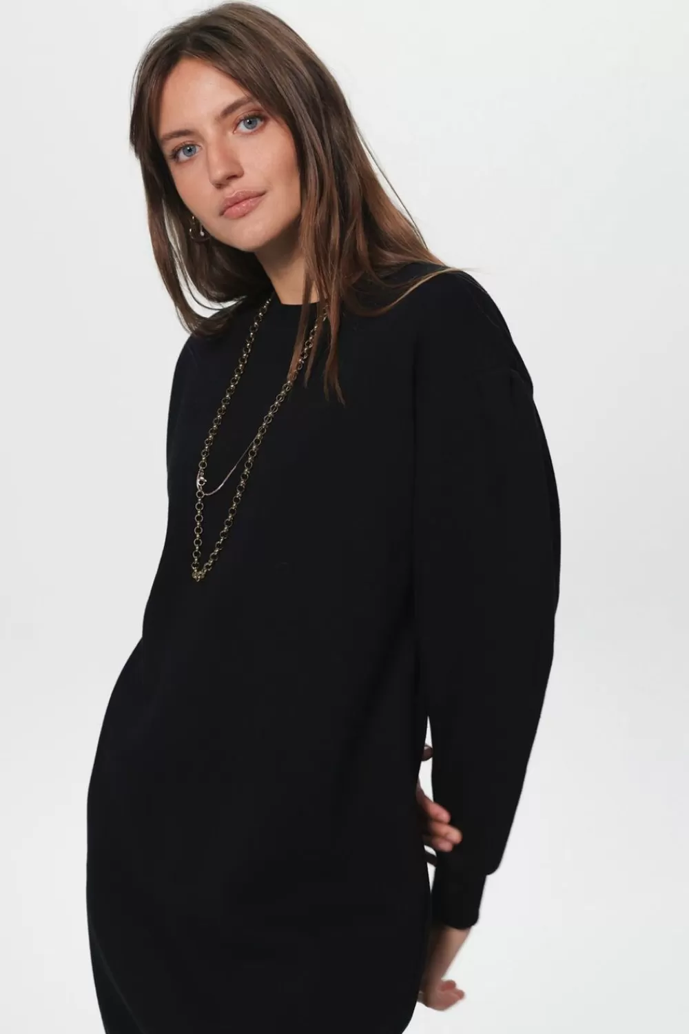Dames Sissy-Boy Jurken>E Jersey Jurk Met Pofmouwen