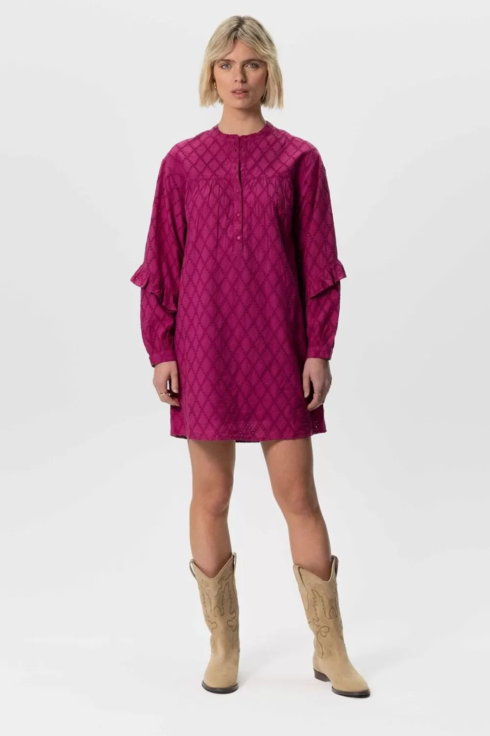 Dames Sissy-Boy Jurken>E Jurk Met Ruffles En Broderie