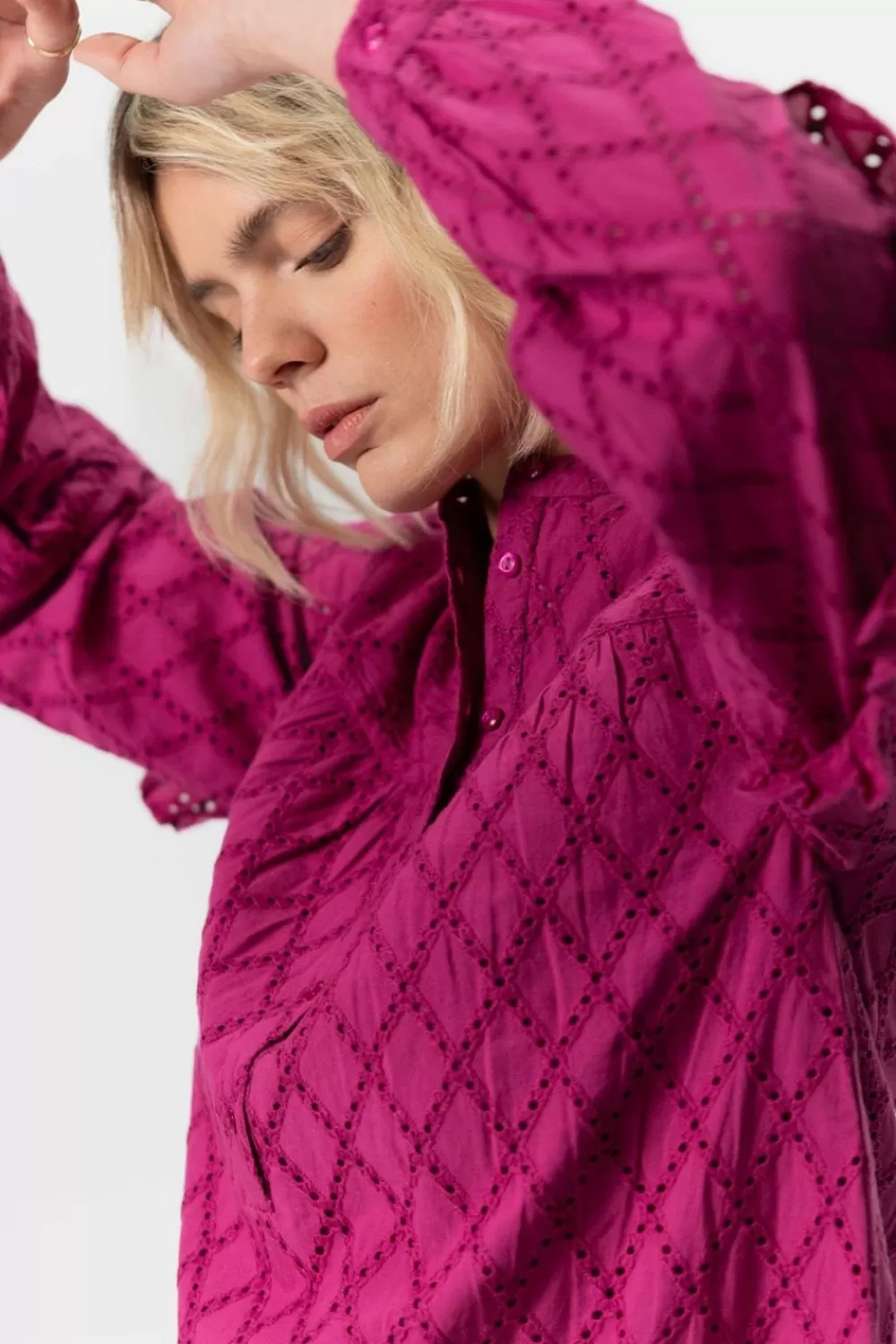 Dames Sissy-Boy Jurken>E Jurk Met Ruffles En Broderie