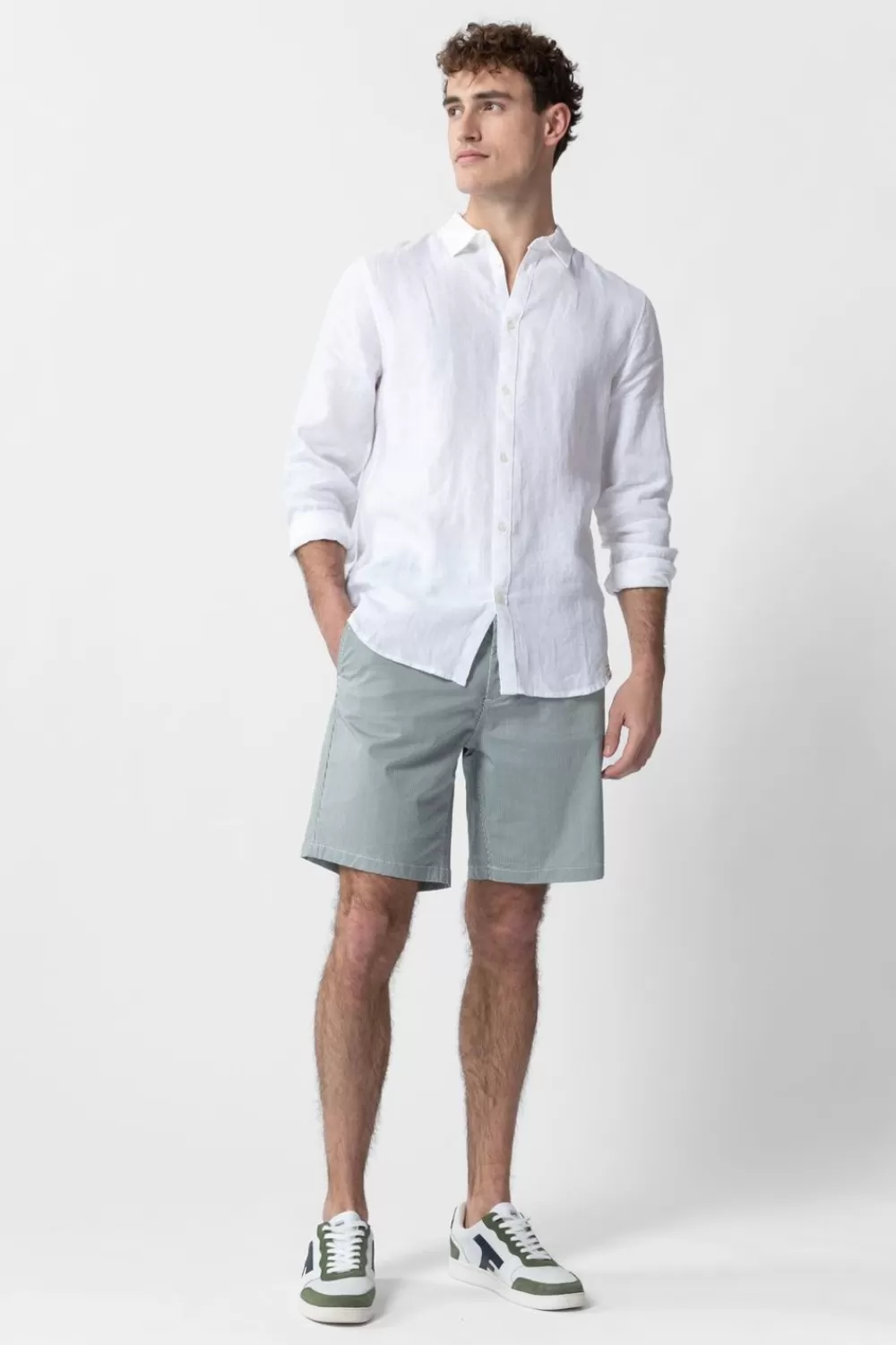 Heren Sissy-Boy Broeken>E Katoenen Gestreepte Chino Shorts