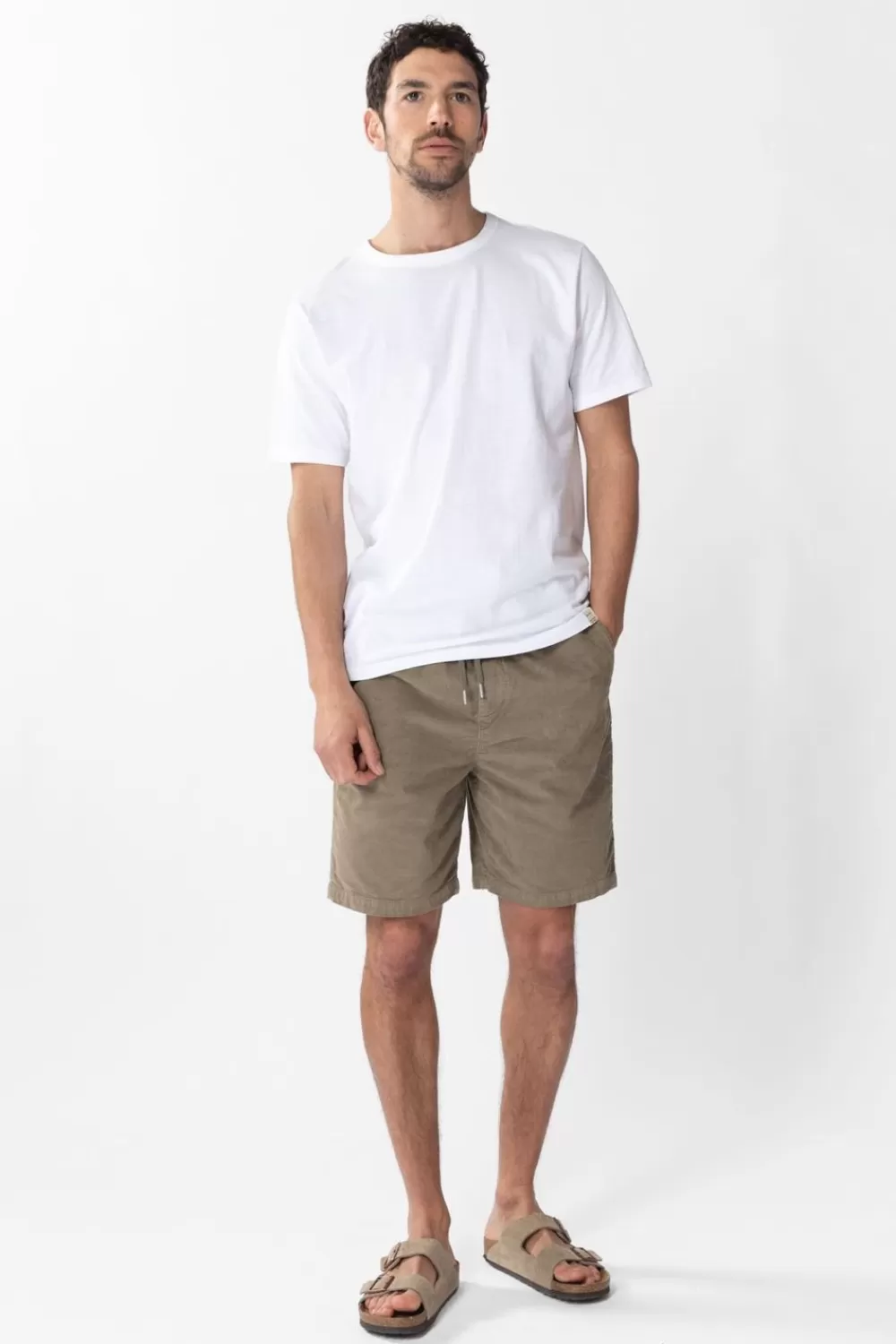 Heren Sissy-Boy Broeken>E Katoenen Rib Chino Shorts