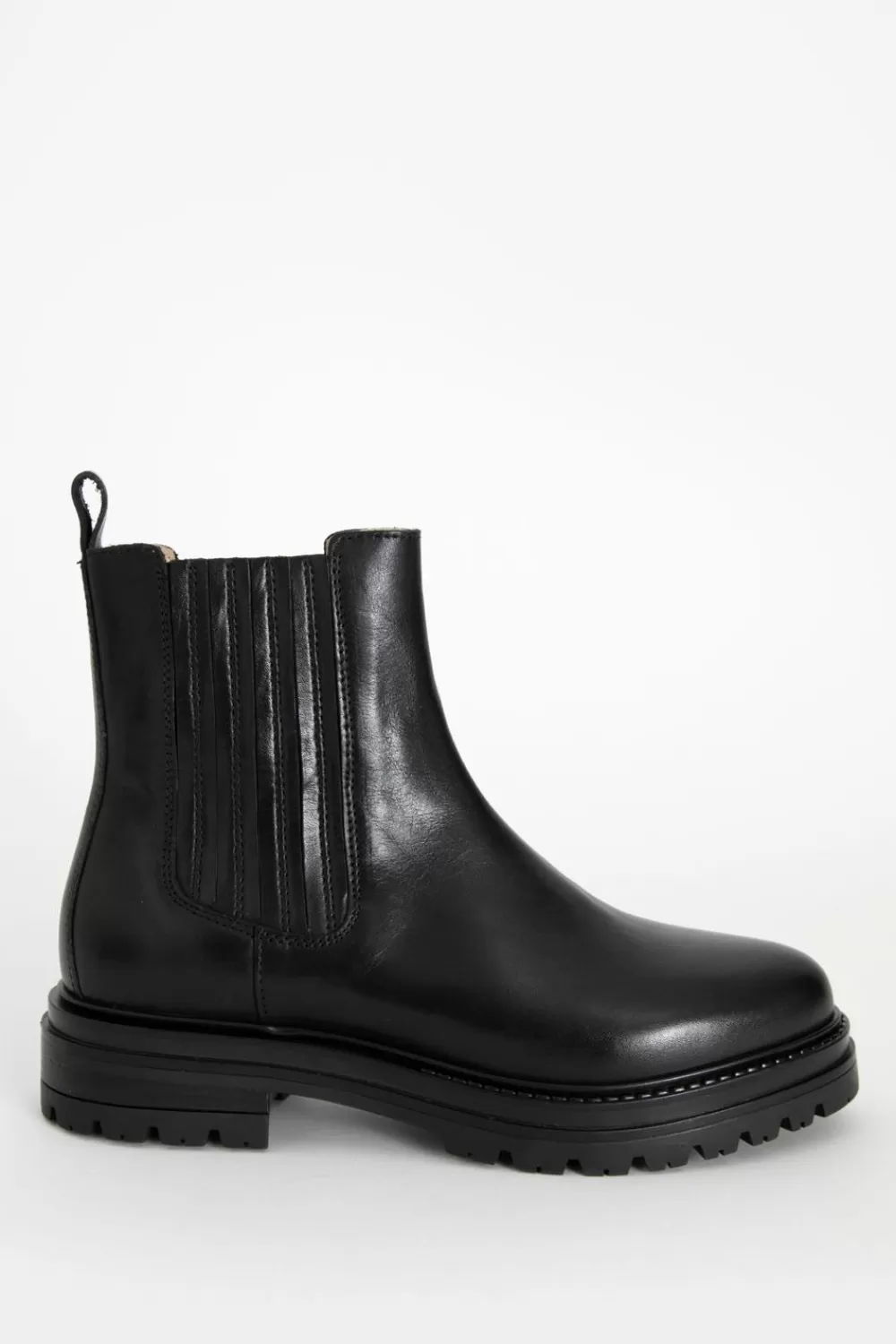 Dames Sissy-Boy Schoenen>E Leren Chelsea Boots Met Elastiek Detail