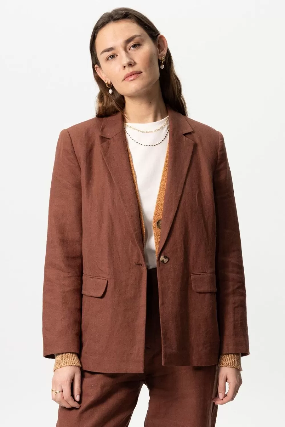 Dames Sissy-Boy Blazers, Jasjes & Gilets>E Linnen Blazer