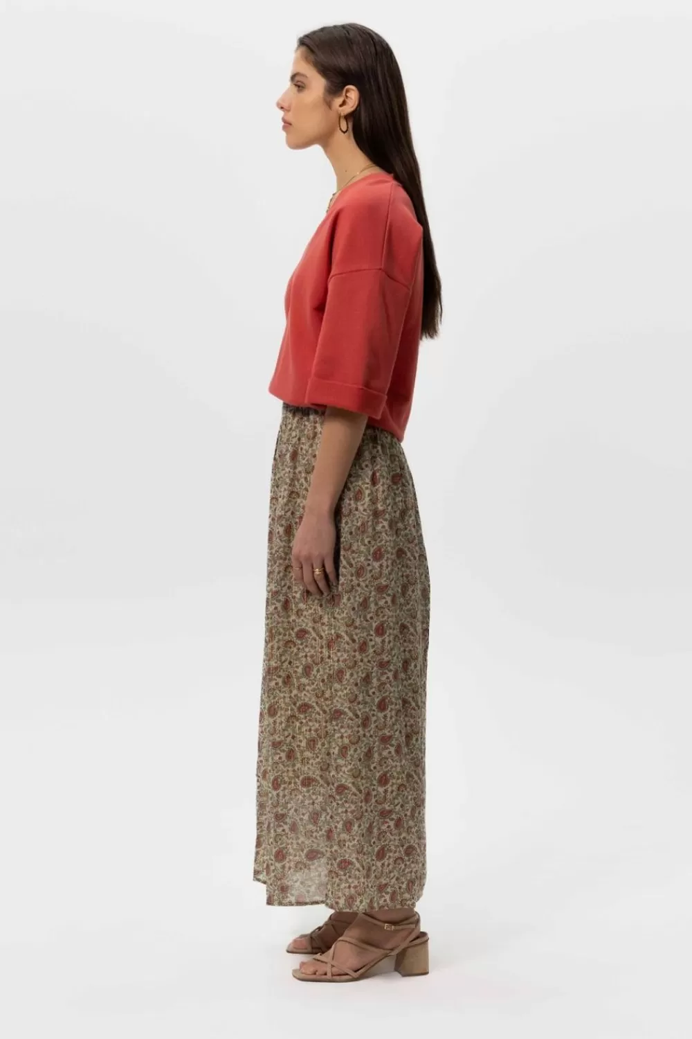 Dames Sissy-Boy Rokken>E Maxi Rok Met Paisley Print