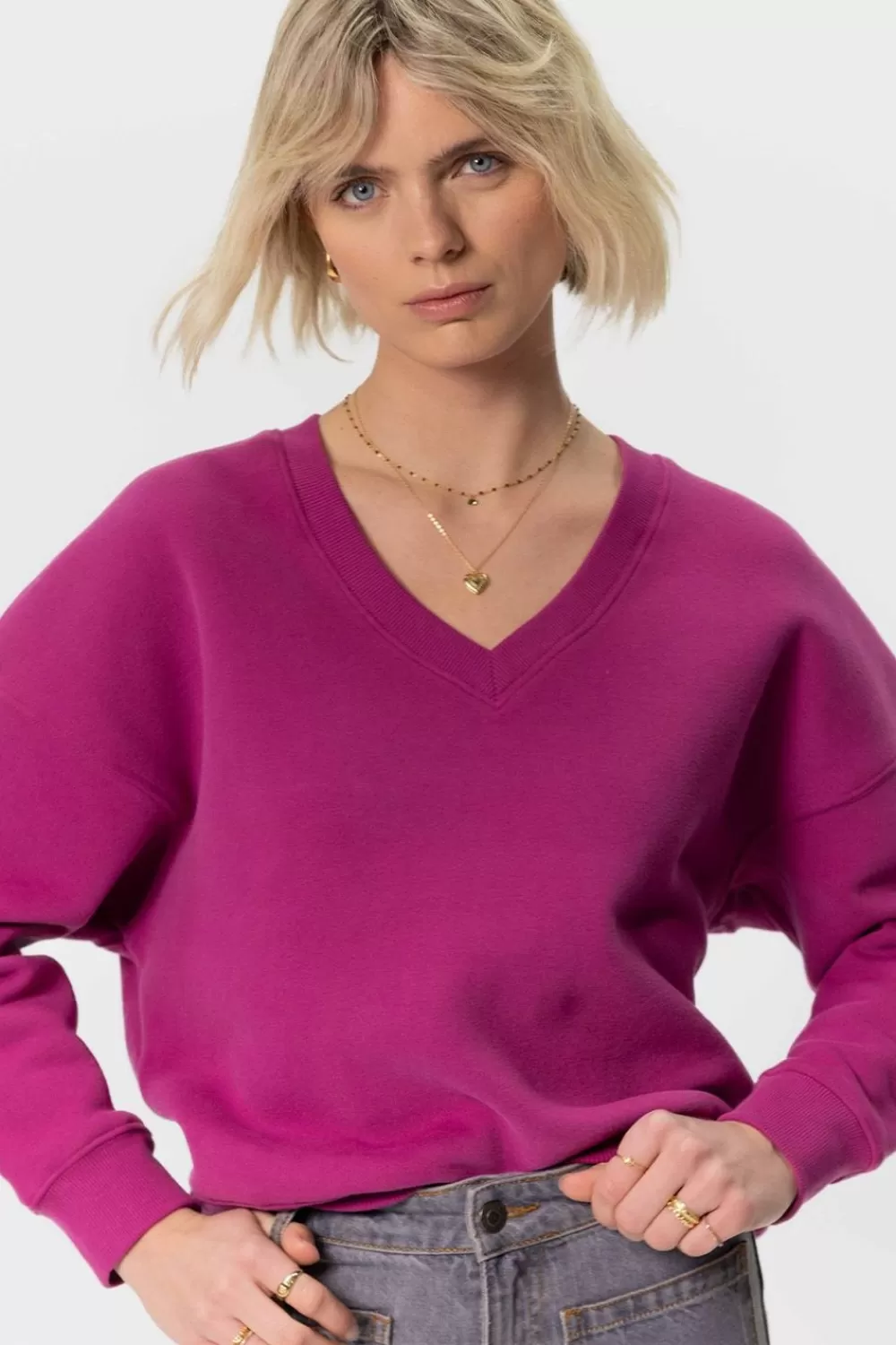 Dames Sissy-Boy Truien En Vesten>E Oversized Sweater Met V-Hals