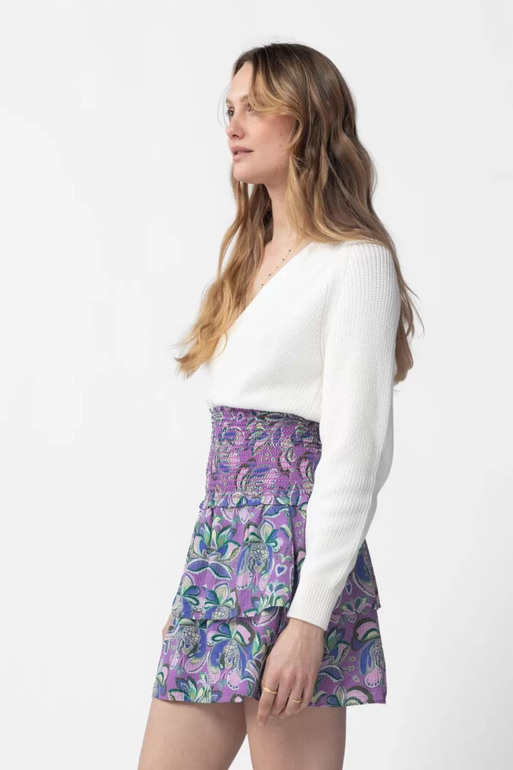 Dames Sissy-Boy Rokken>E Ruffle Rok Met Bloemenprint