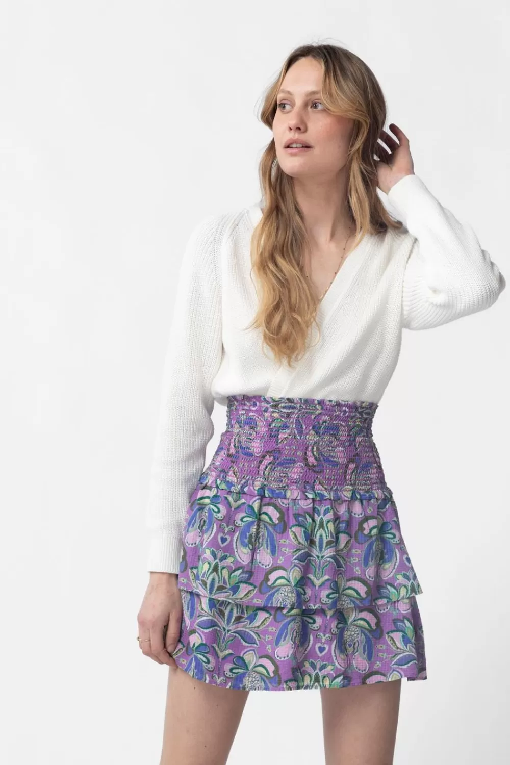 Dames Sissy-Boy Rokken>E Ruffle Rok Met Bloemenprint