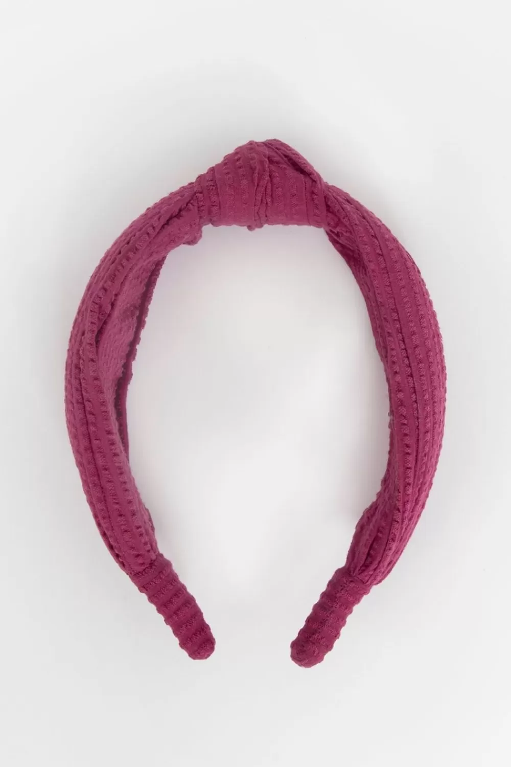 Dames Sissy-Boy Hoeden En Petten>E Seersucker Haarband Met Knoopdetail