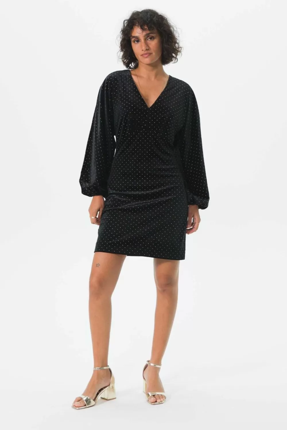 Dames Sissy-Boy Jurken>E Velvet Jurk Met Metallic Studs