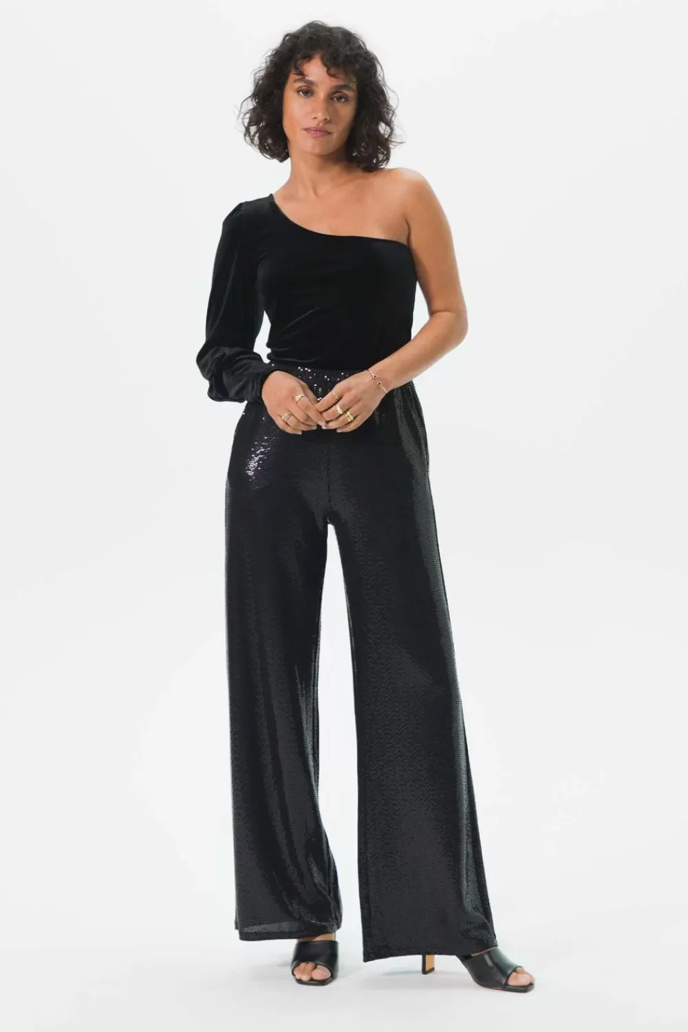 Dames Sissy-Boy Broeken>E Wide Leg Broek Met Pailletten