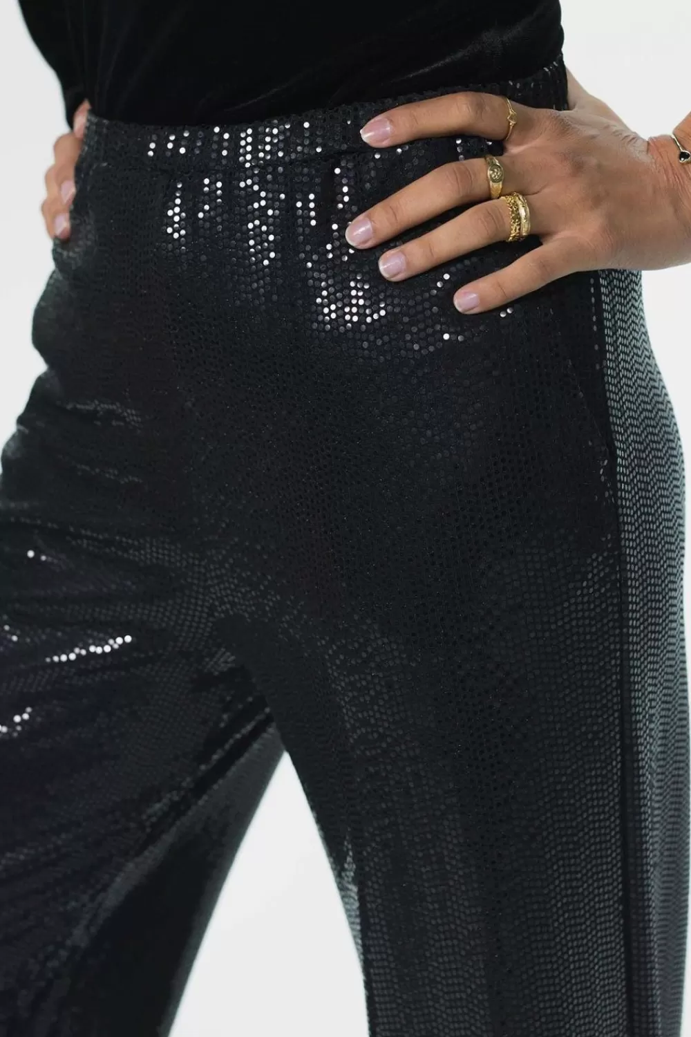 Dames Sissy-Boy Broeken>E Wide Leg Broek Met Pailletten