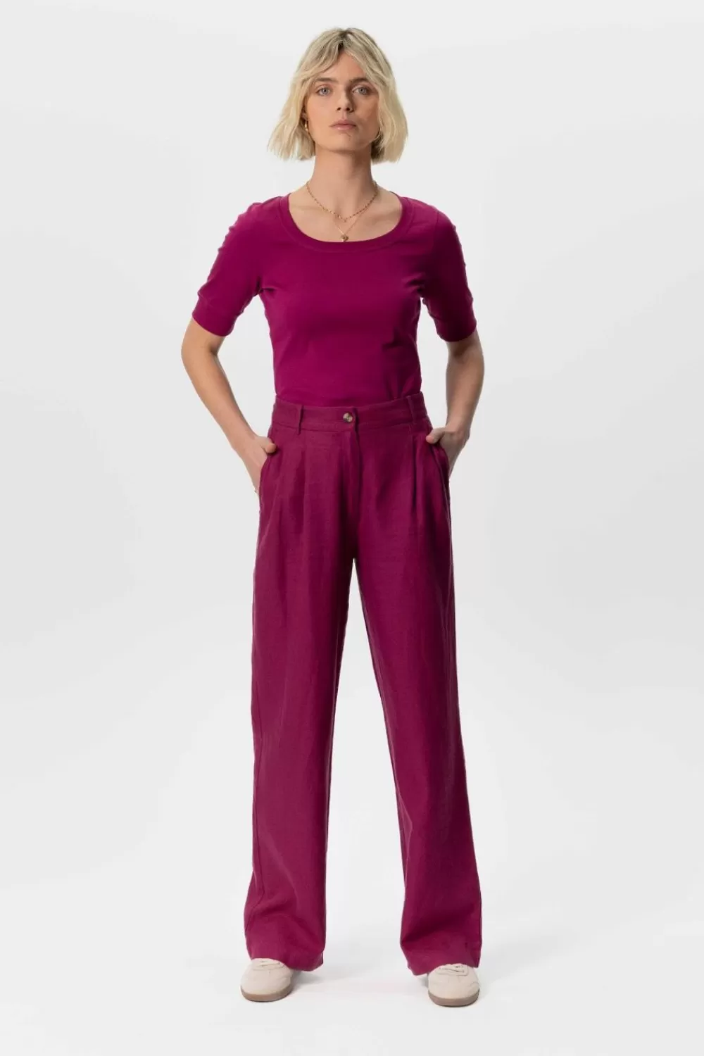 Dames Sissy-Boy Broeken>E Wide Leg Linnen Pantalon