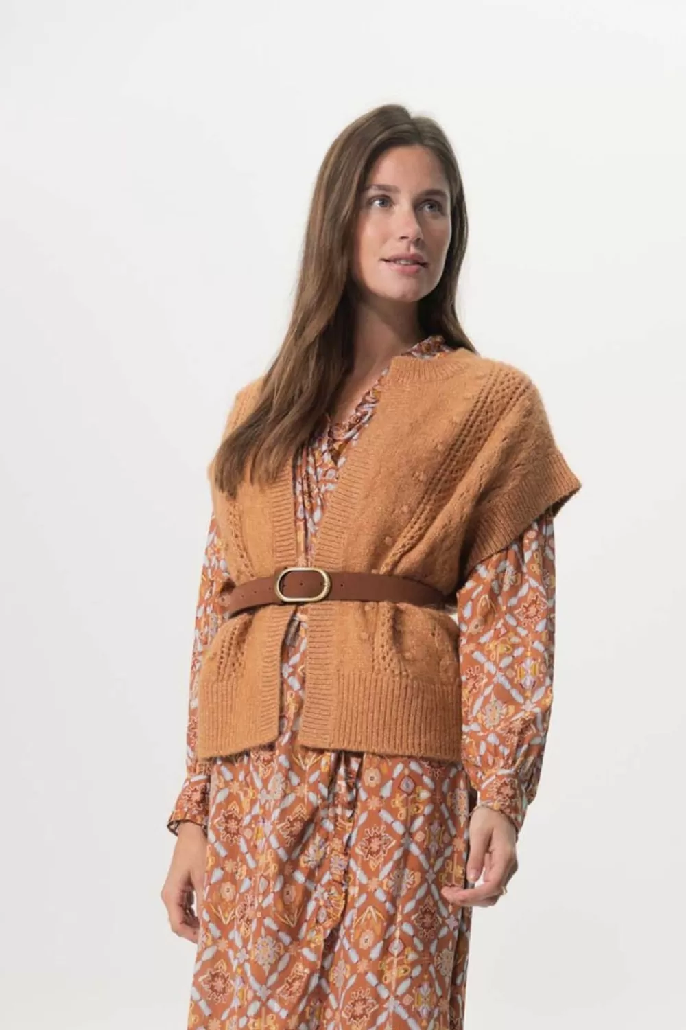 Dames Sissy-Boy Truien En Vesten>E Wollen Mouwloze Cardigan