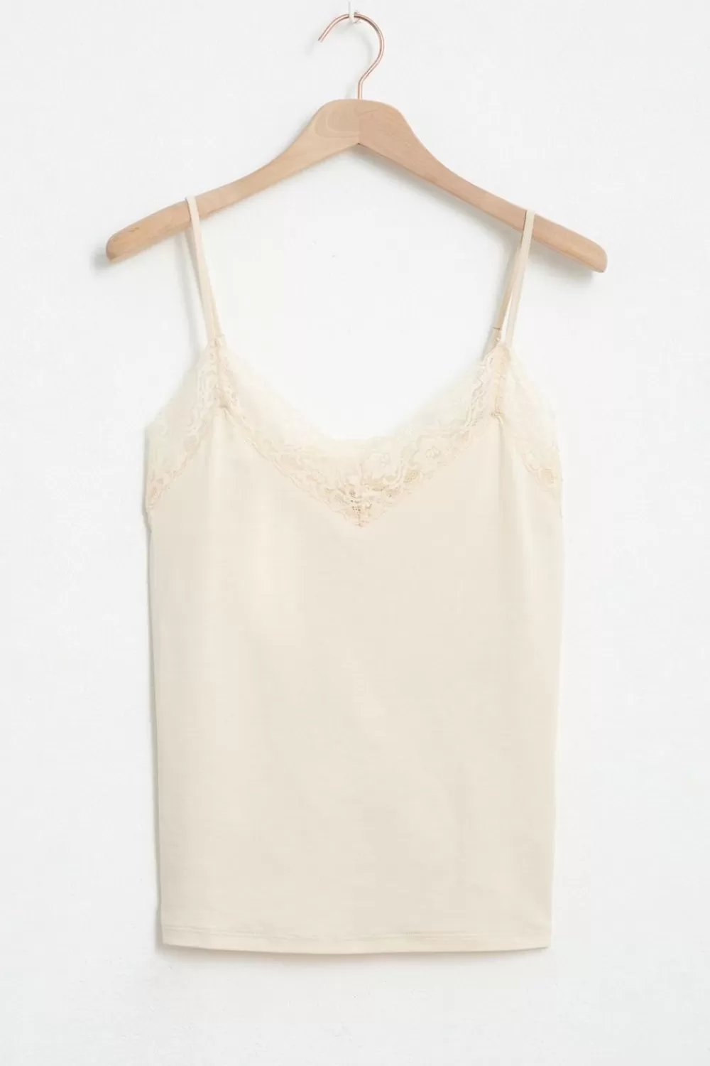 Dames Sissy-Boy T-Shirts En Tops>Ecru Kanten Singlet
