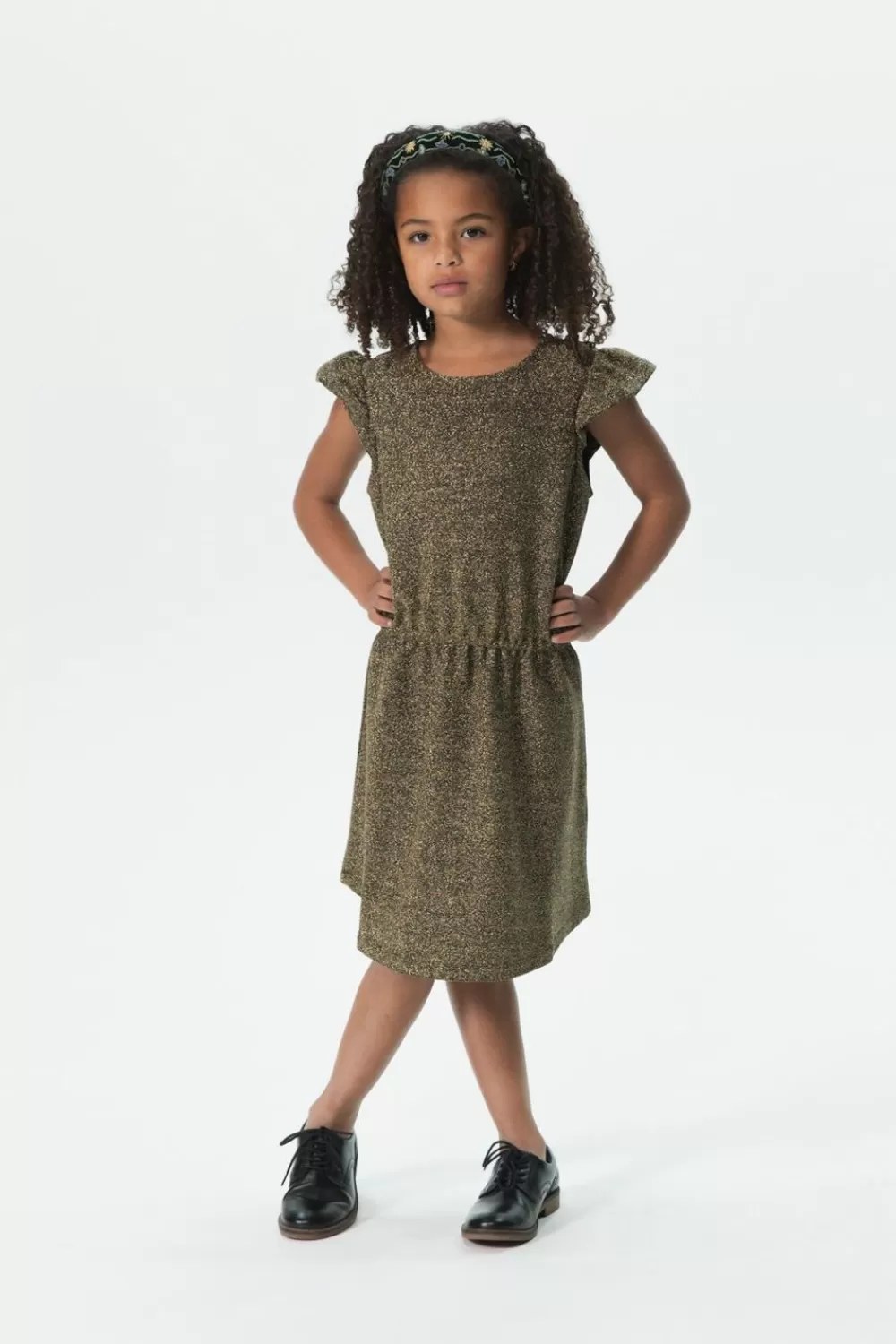 Kids Sissy-Boy Jurken>En Glitterjurk Met Ruffles