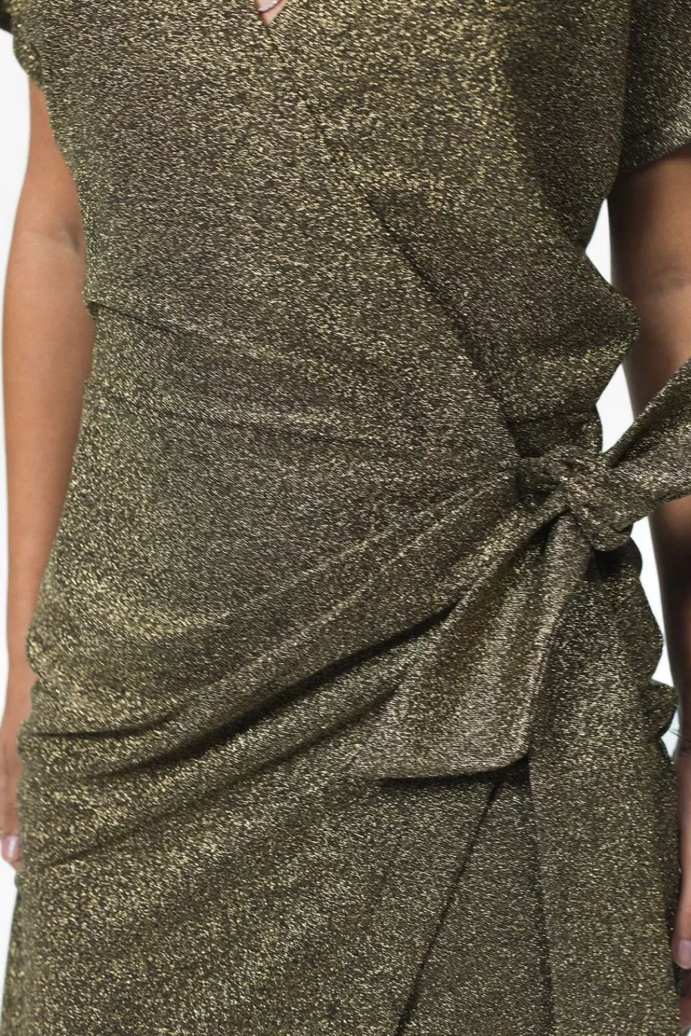 Dames Sissy-Boy Jurken>En Lurex Wikkeljurk