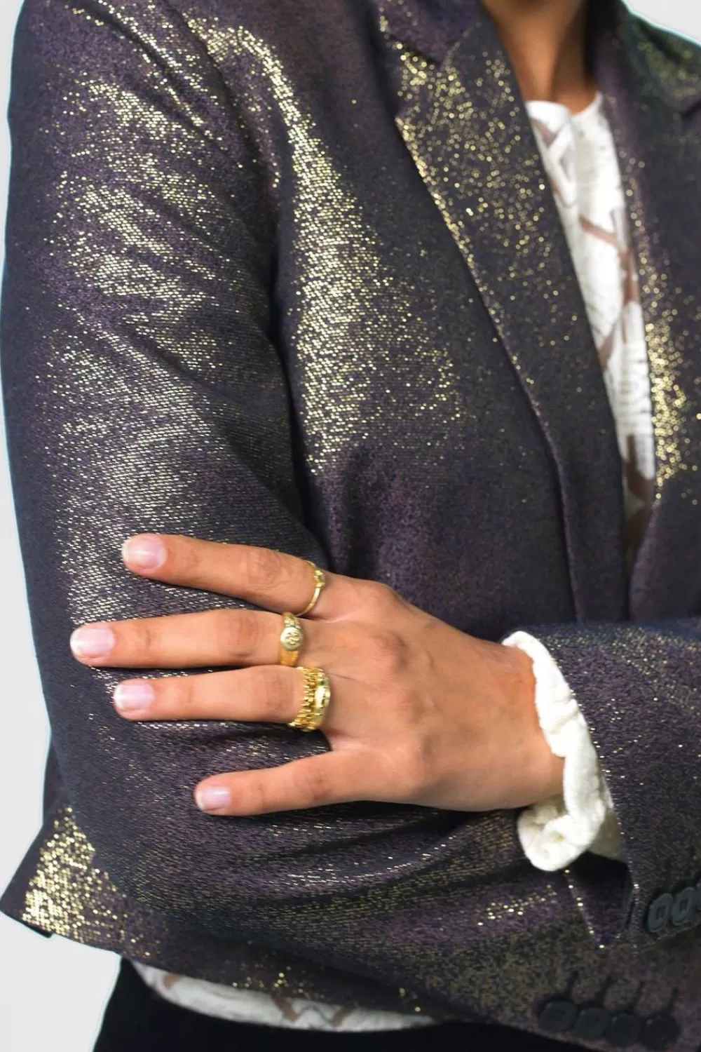 Dames Sissy-Boy Blazers, Jasjes & Gilets>En Metallic Cropped Blazer