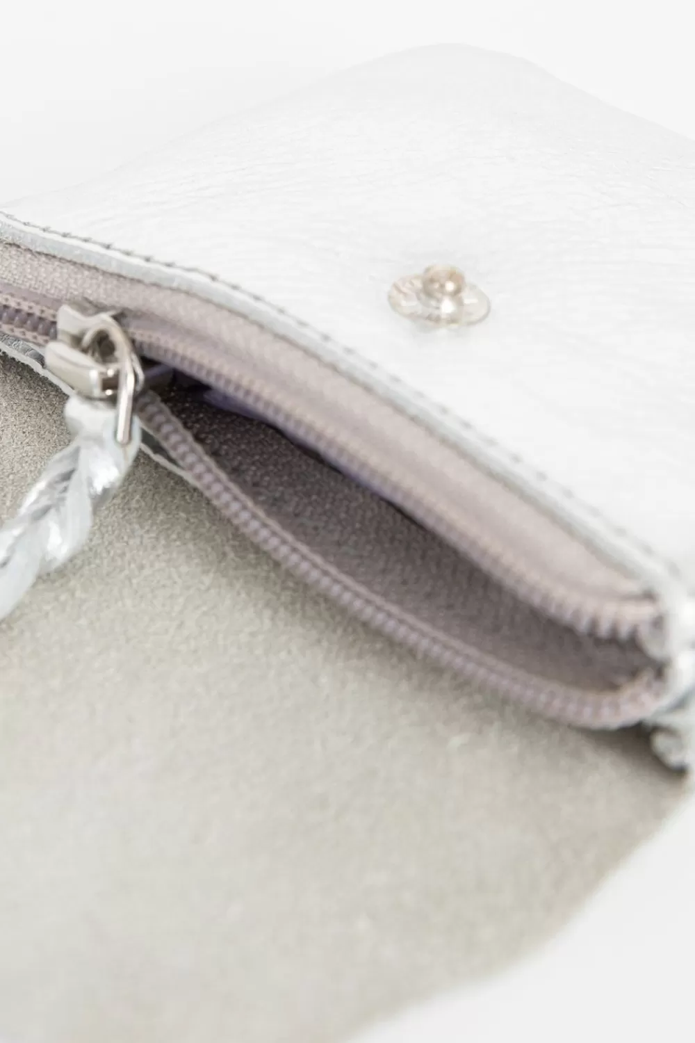 Dames Sissy-Boy Tassen>En Metallic Portemonnee Van Leer