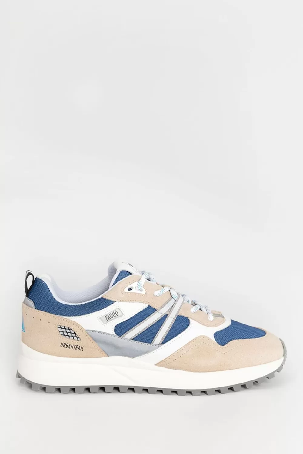 Heren Faguo Schoenen> Beige Sneakers Met E Details