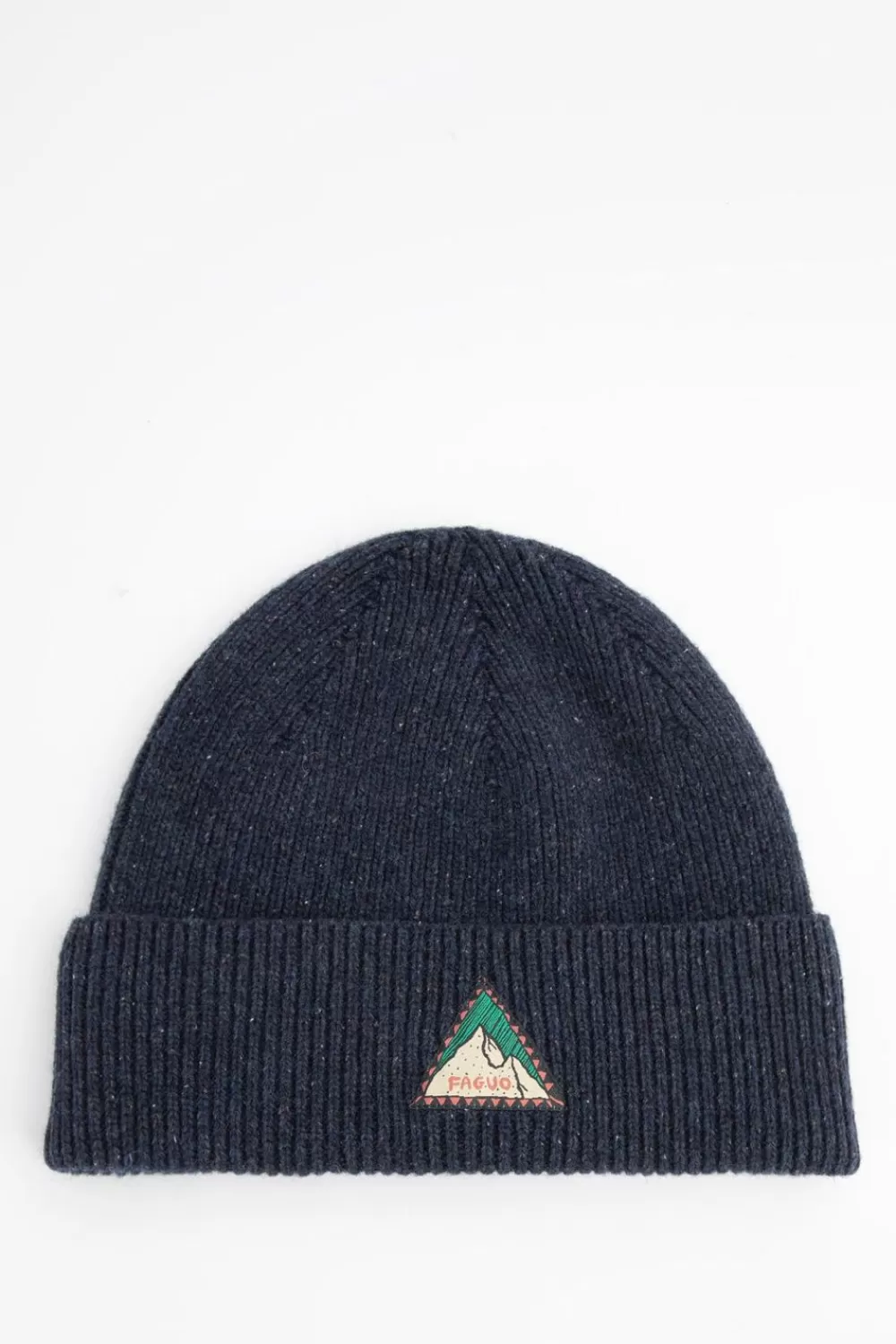 Heren Faguo Mutsen> Donker E Wollen Beanie Met Geborduurd Embleem