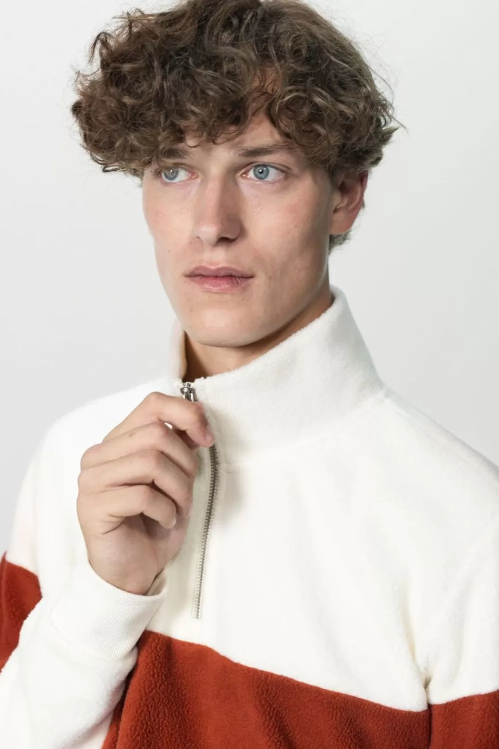Heren Sissy-Boy Truien En Vesten>Fleece Colourblock Sweater