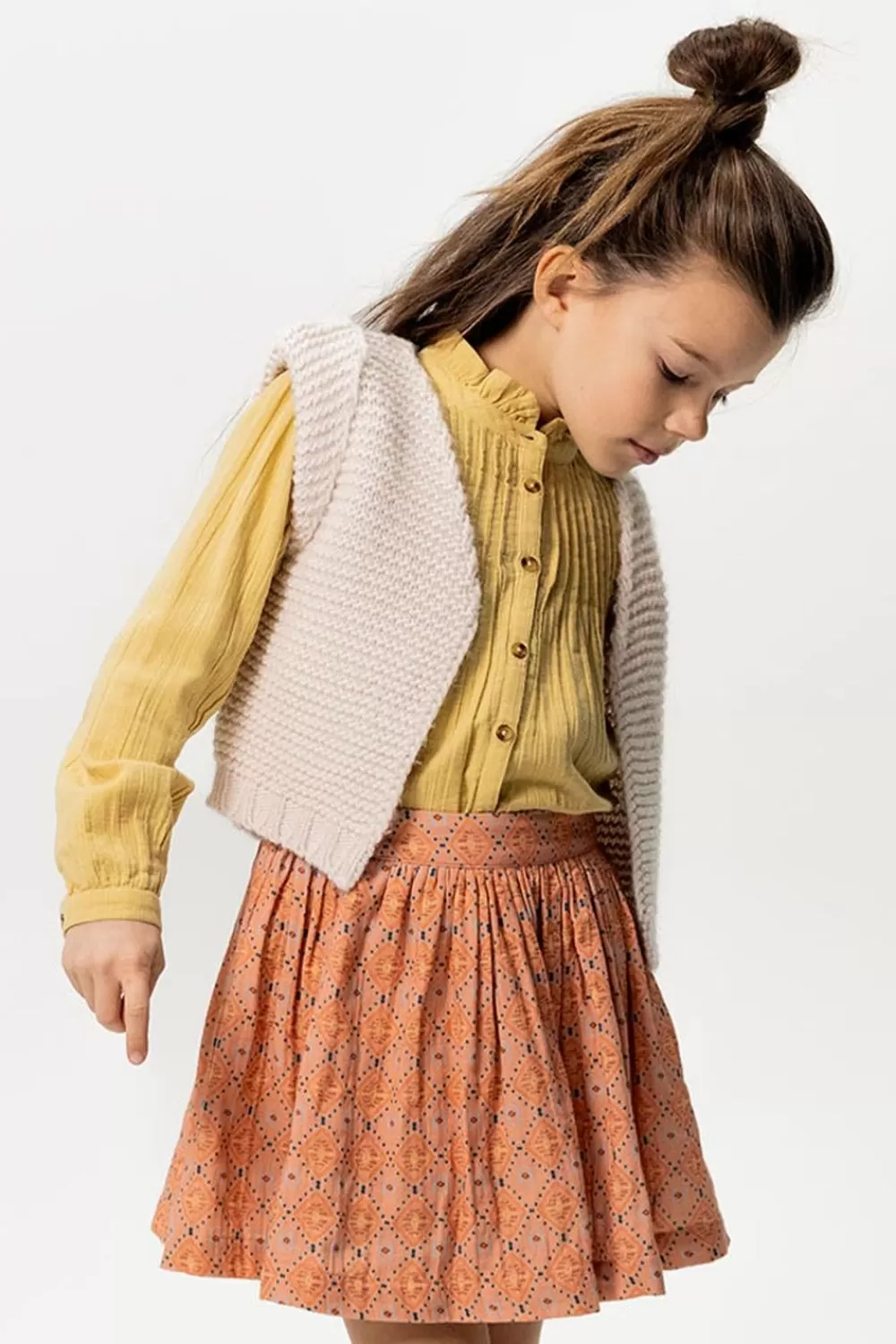 Kids Sissy-Boy Truien En Vesten>Gebreid Gilet Met Schouderdetails