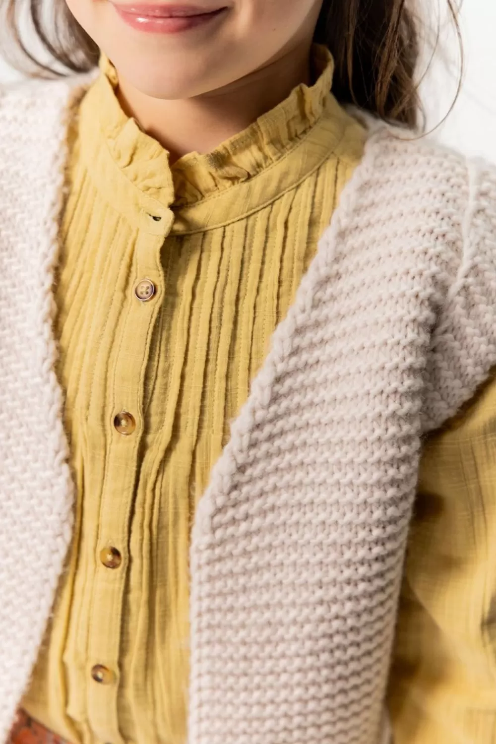 Kids Sissy-Boy Truien En Vesten>Gebreid Gilet Met Schouderdetails
