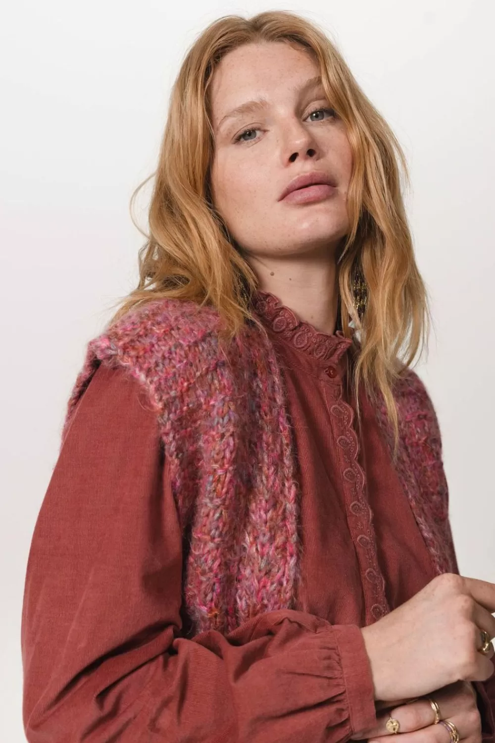 Dames Sissy-Boy Truien En Vesten>Gebreide Mouwloze Cardigan