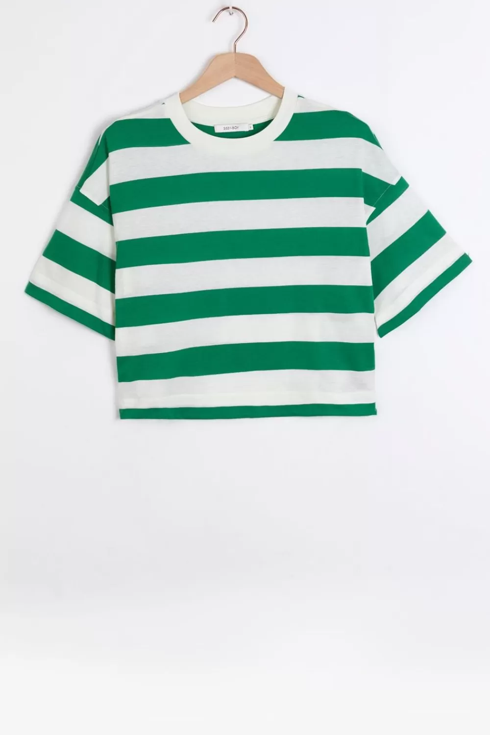 Dames Sissy-Boy T-Shirts En Tops>Gestreept Cropped T-Shirt